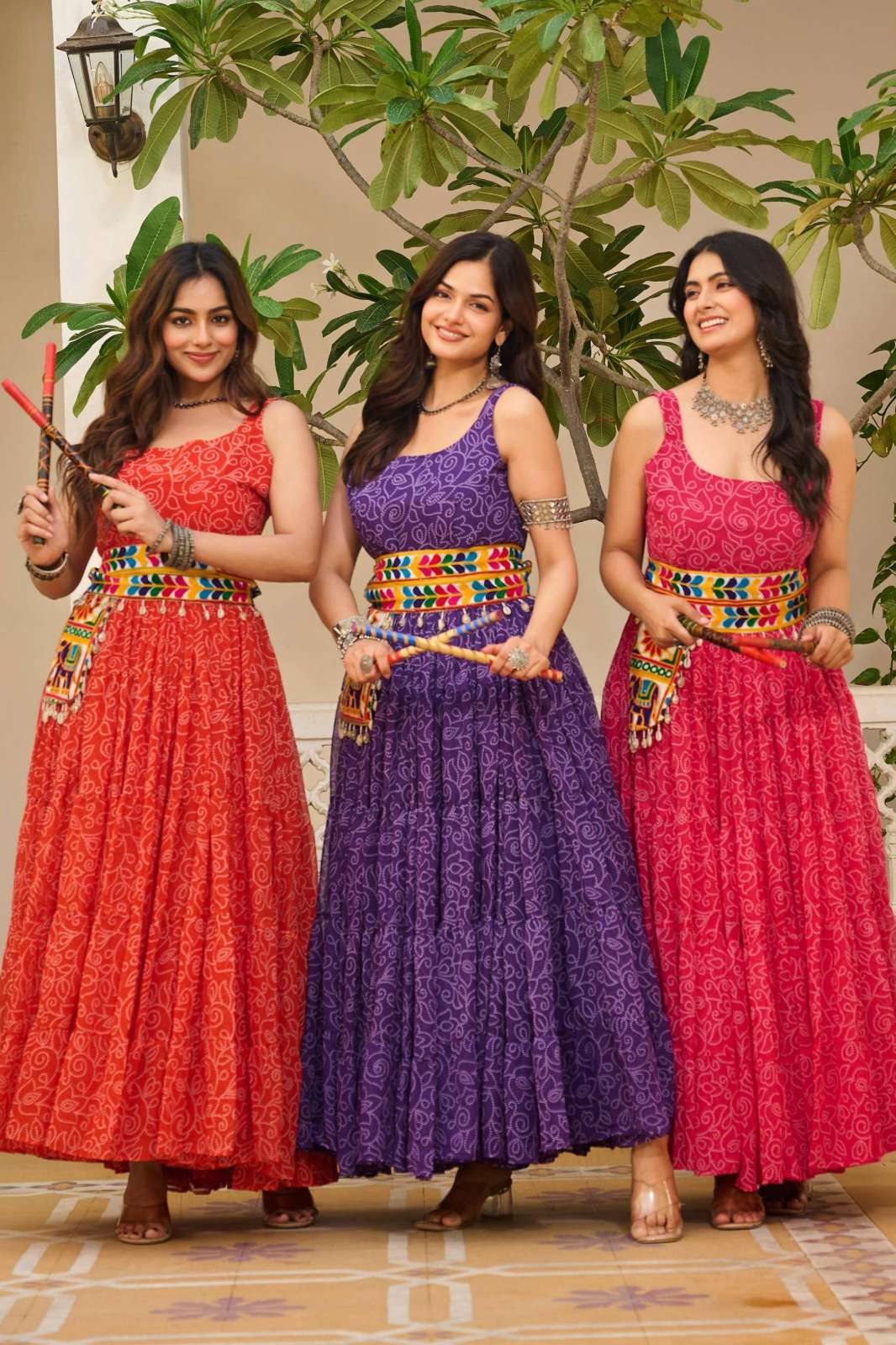 Shri Balaji Emporium 110 Navratri Special Gamathi Work Gown