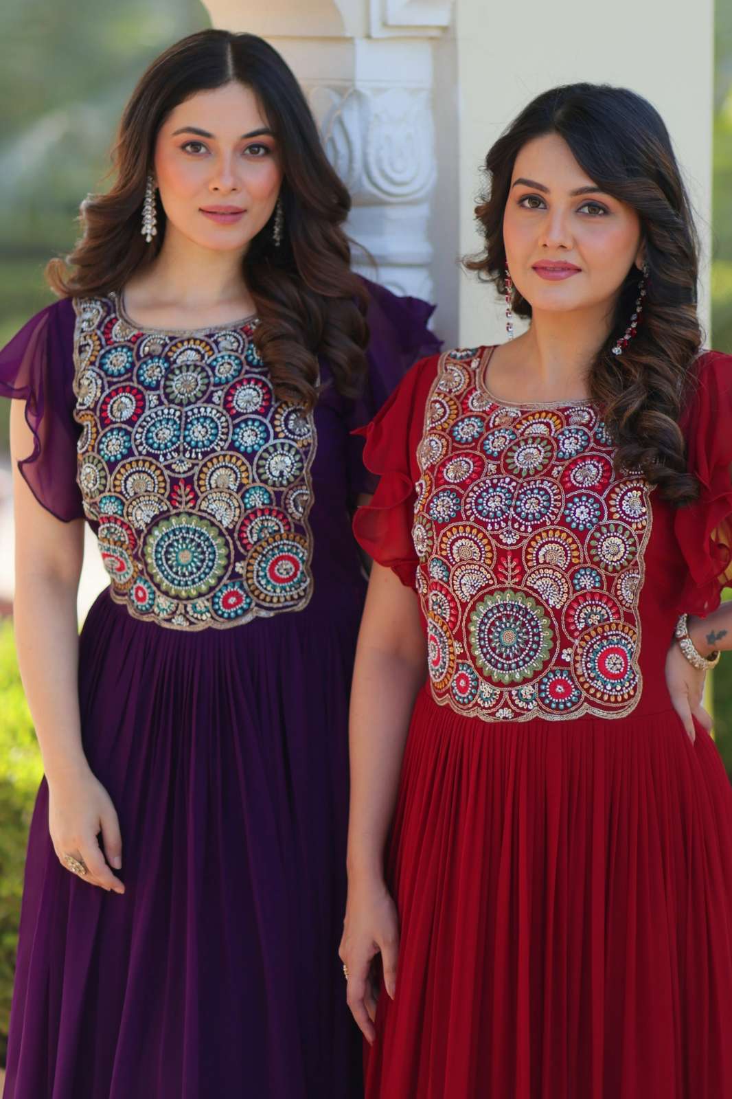 Shri Balaji Emporium 1179 Ready to Wear Designer Faux Blooming Gown 