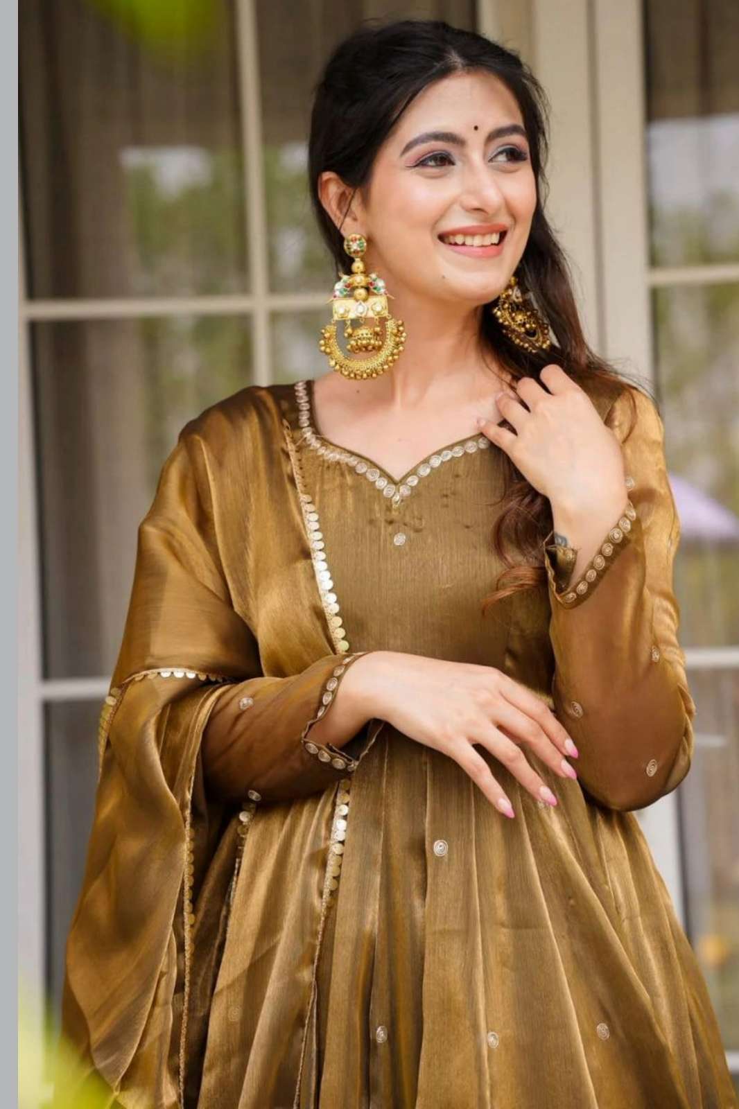 Shri Balaji Emporium 5897 Thread Work Designer Jimi choo Anaarkali Style Suit