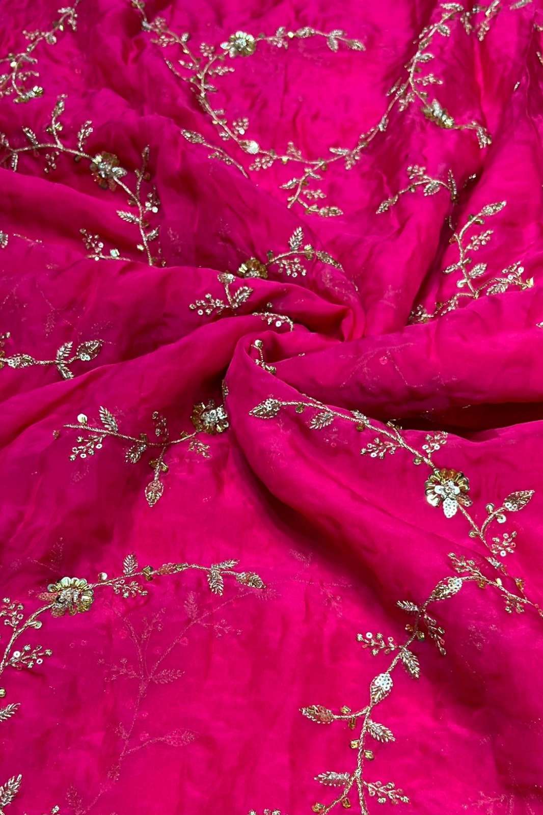 Shri Balaji Emporium A1027 Cutdana Hand Work & Embroidery Work Designer Pure Organza Fabric