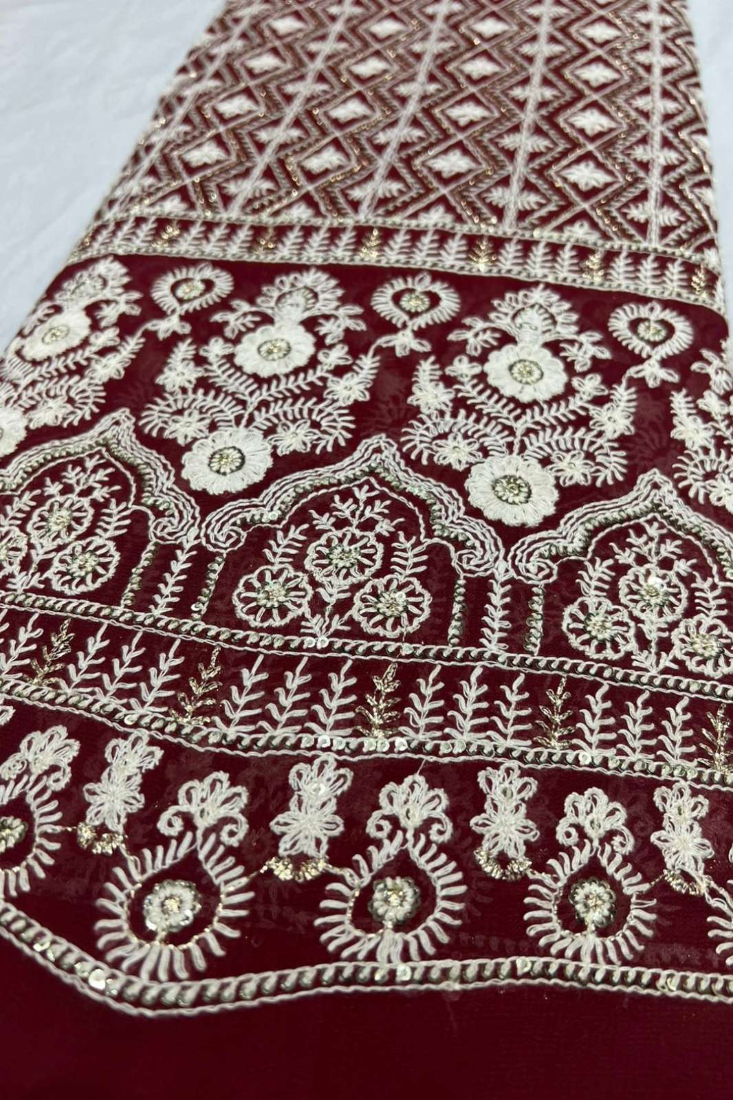 Shri Balaji Emporium A1036 Lakhnavi Embroidery Work Designer Georgette Fabric