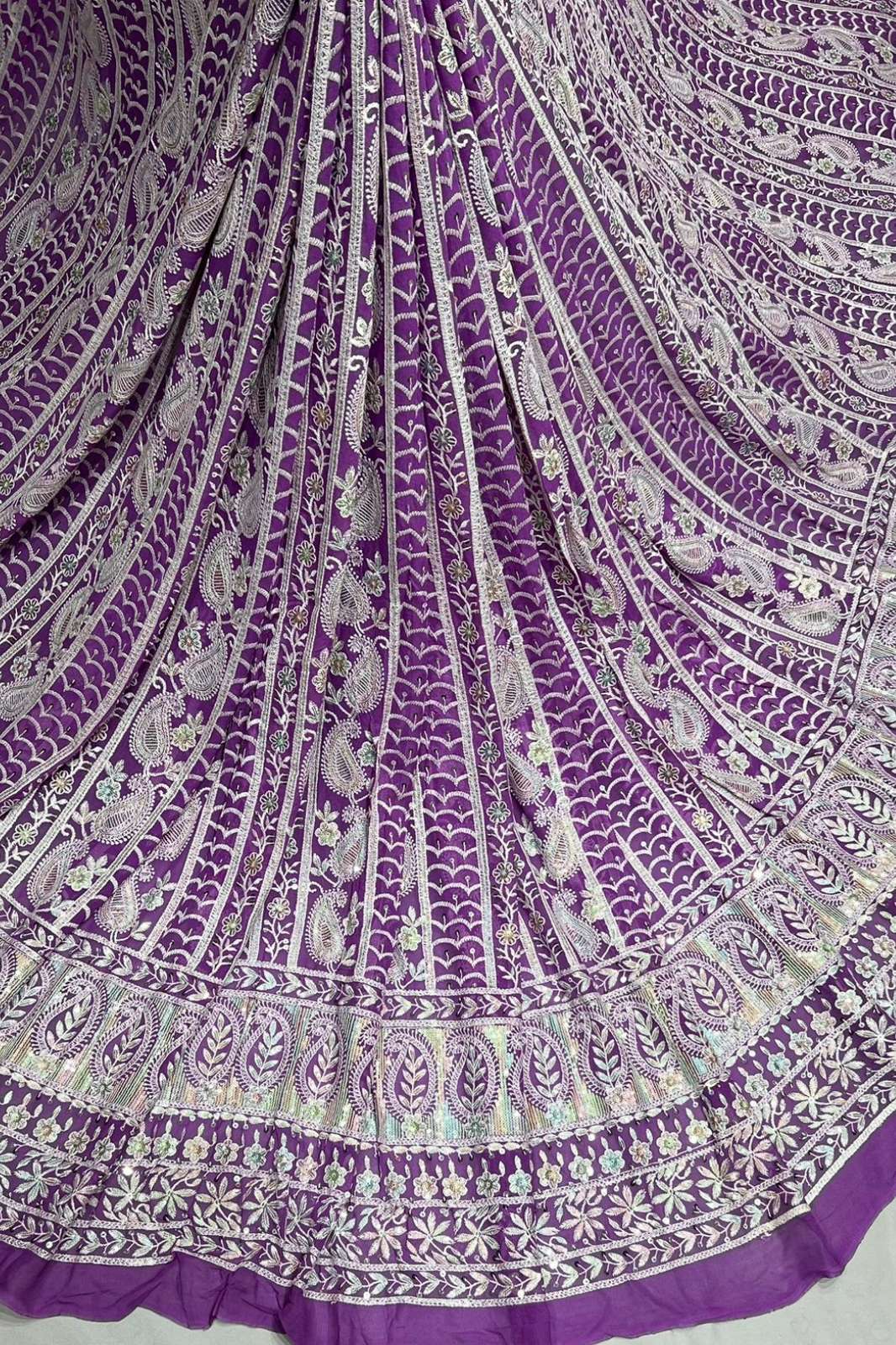 Shri Balaji Emporium A1043 Lakhnavi Embroidery Work Designer Georgette Fabric