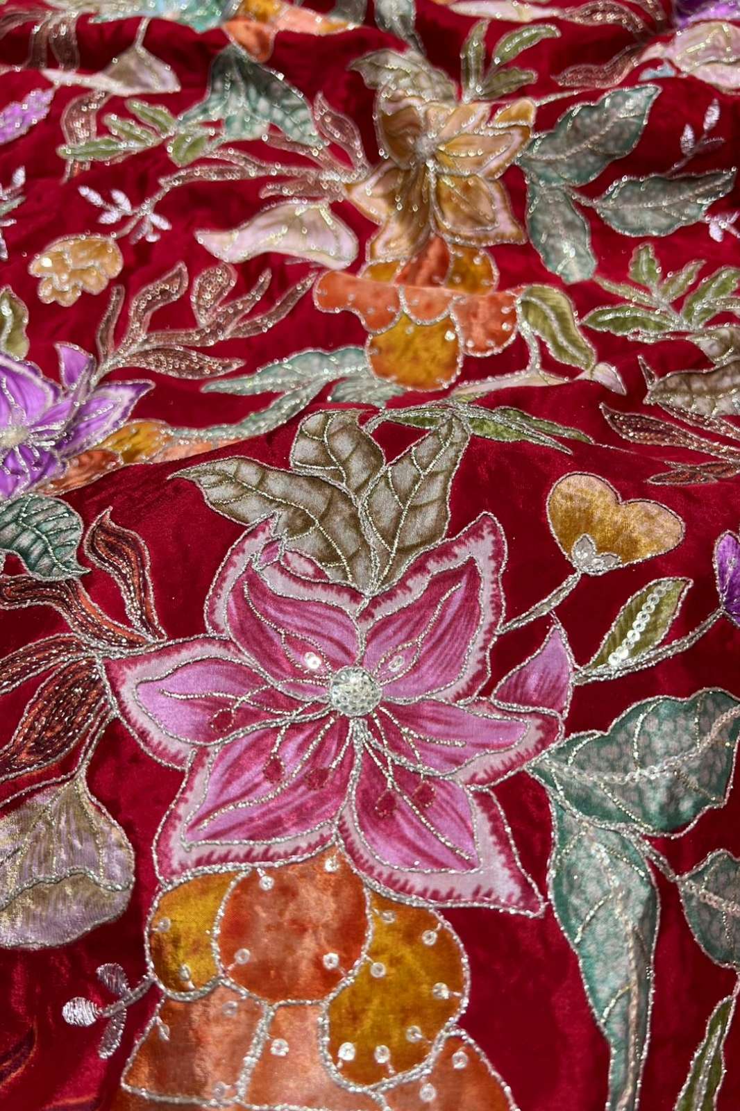 Shri Balaji Emporium A1058 Position Print Embroidery Work Pure Crepe Designer Fabric