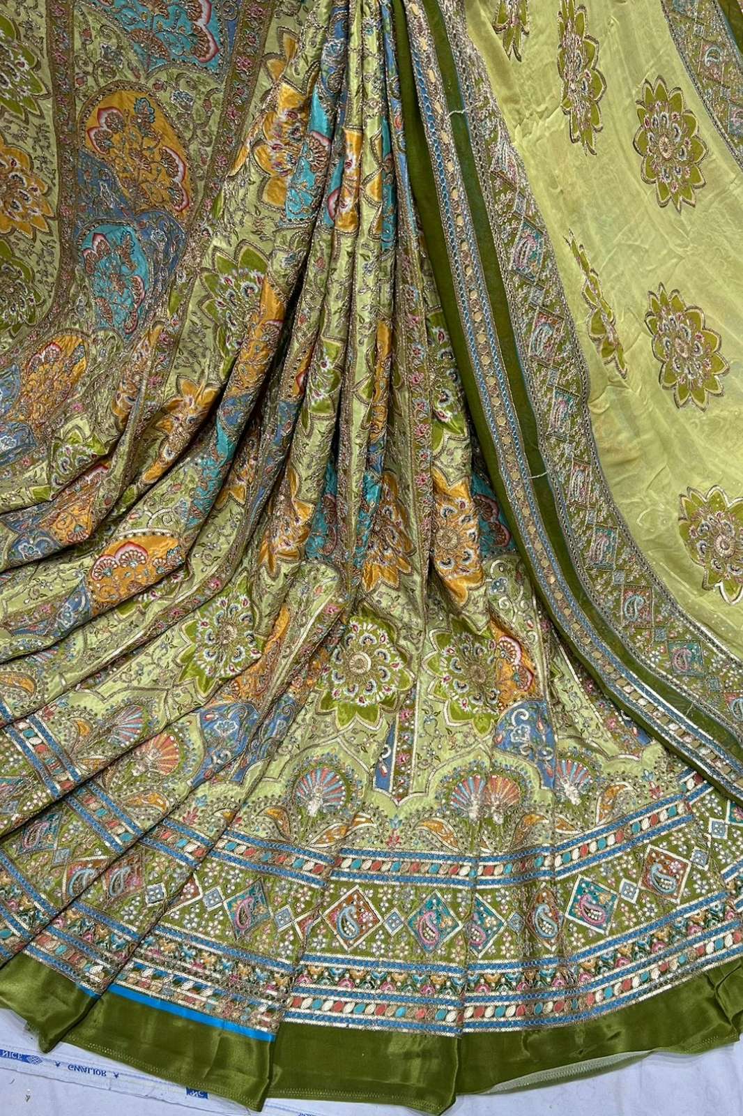 Shri Balaji Emporium A1059 Position Print Embroidery Work Pure Crepe Designer Fabric