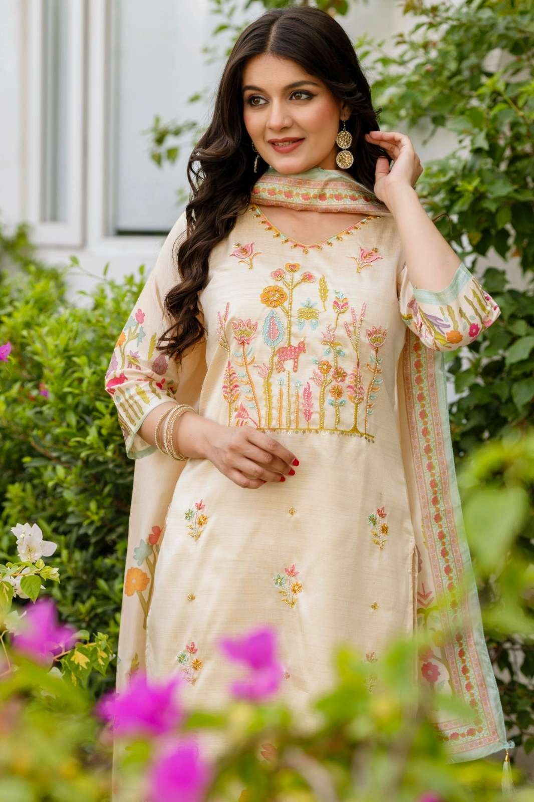 Shri Balaji Emporium BF 26 Embroidered Designer Viscose Assam Silk Suit