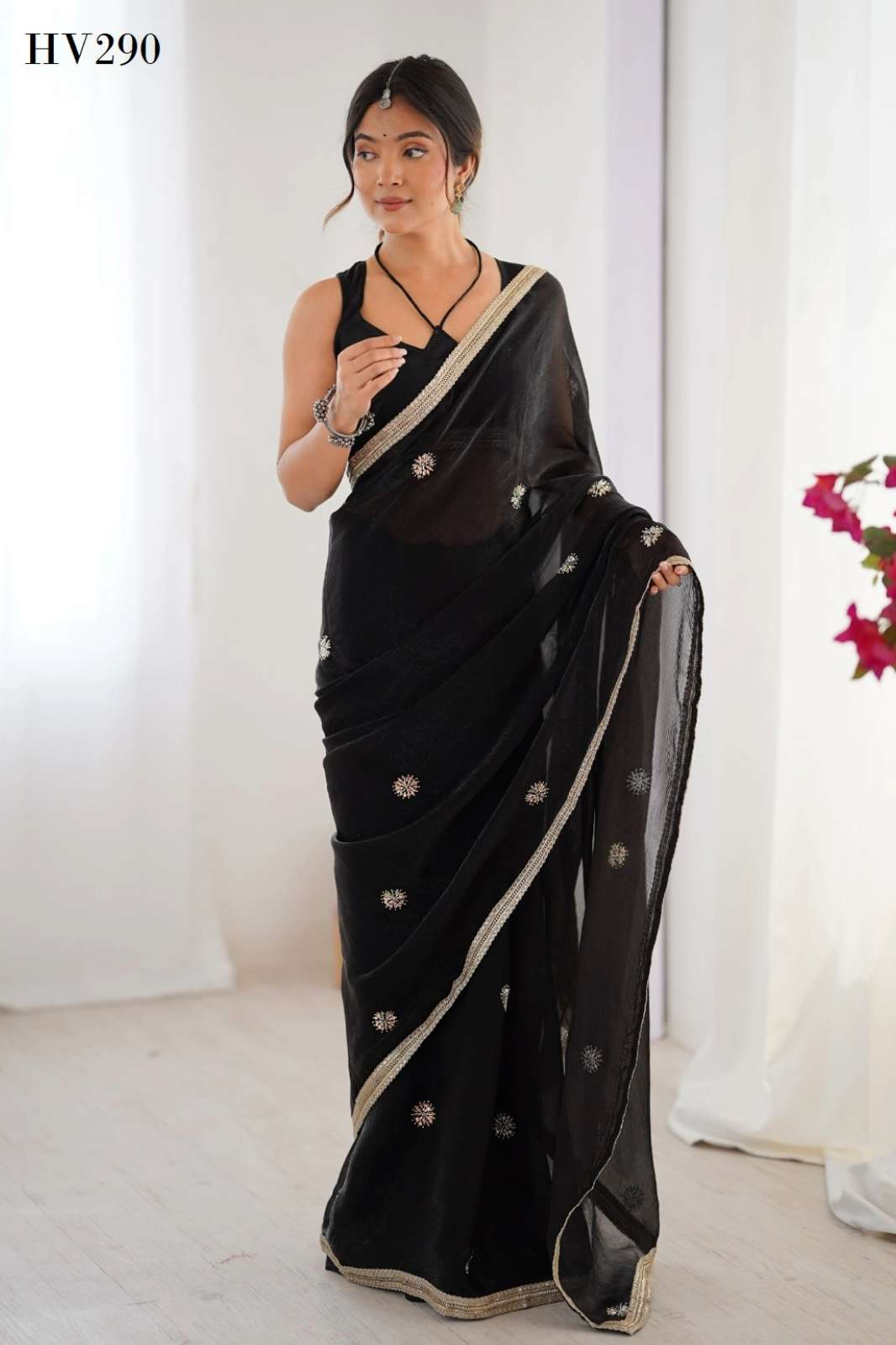 Shri Balaji Emporium FLORA Heavy Smity style Sequin Work Saree