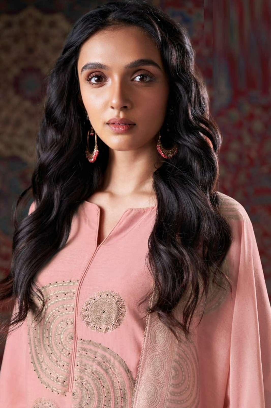 SHRI BALAJI EMPORIUM IRMA S3387 PURE BEMBERG SILK SATIN JACQUARD SUIT WITH HAND WORK