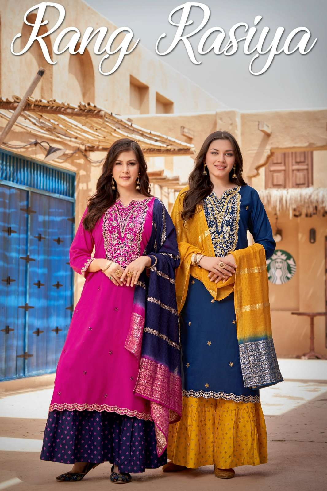 Shri Balaji Emporium RANG RASIYA Rayon Designer Sequence Sharara Suit