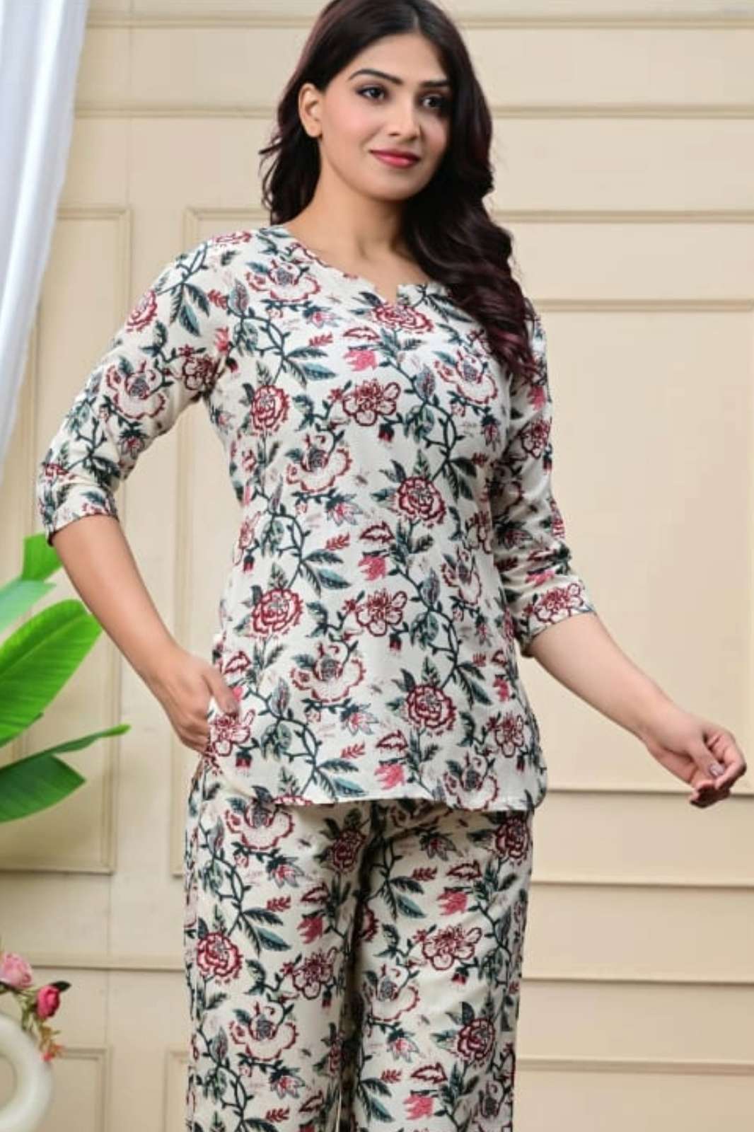 Shri Balaji Emporium RF14217 Ready to Wear Pure Cotton aily Wear Night Suit