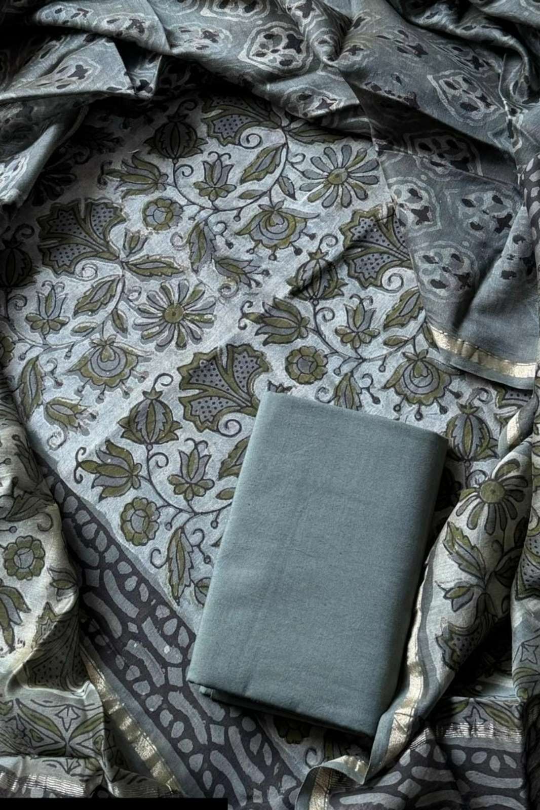 Shri Balaji Emporium RF14343 Chanderi Silk Hand Block Printed Suits