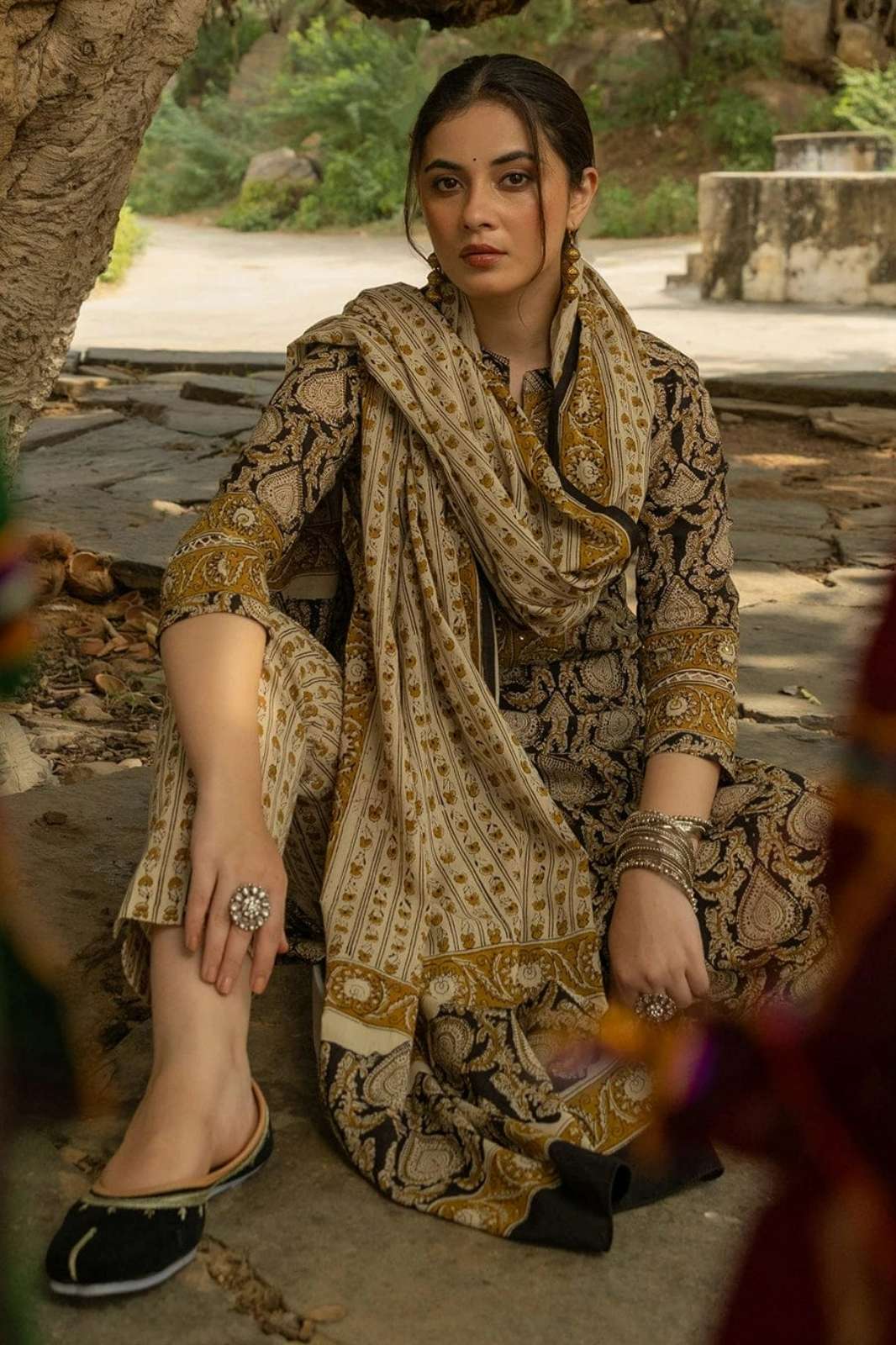 Shri Balaji Emporium RF14344 Ready to Wear Bagru Hand Block Printed Cotton Suit 