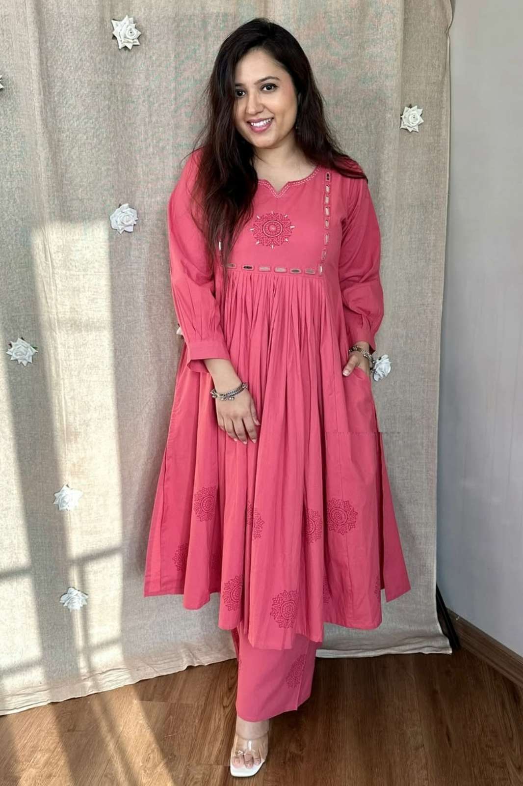 Shri Balaji Emporium RF14482 Ready to Wear Pure Cotton Embroidery Work Kurti 