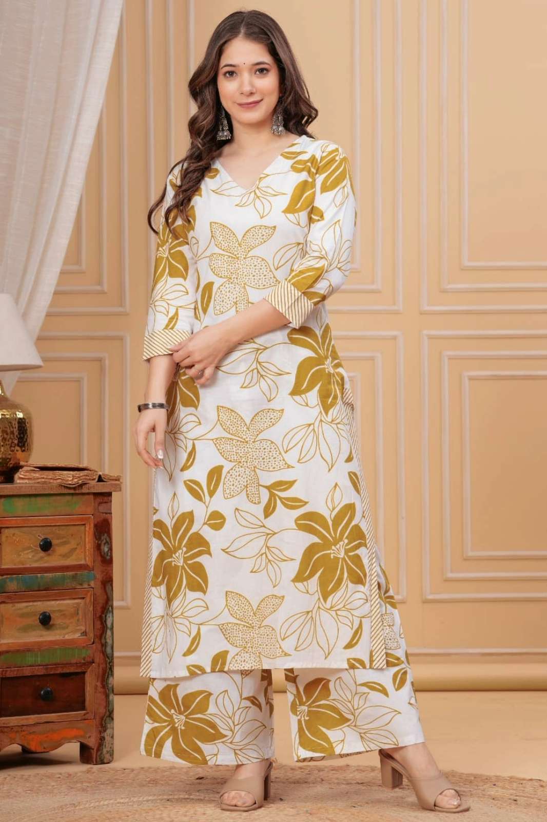 Shri Balaji Emporium RF14486 Ready to Wear Pure Fine Cotton Kurti Pant 