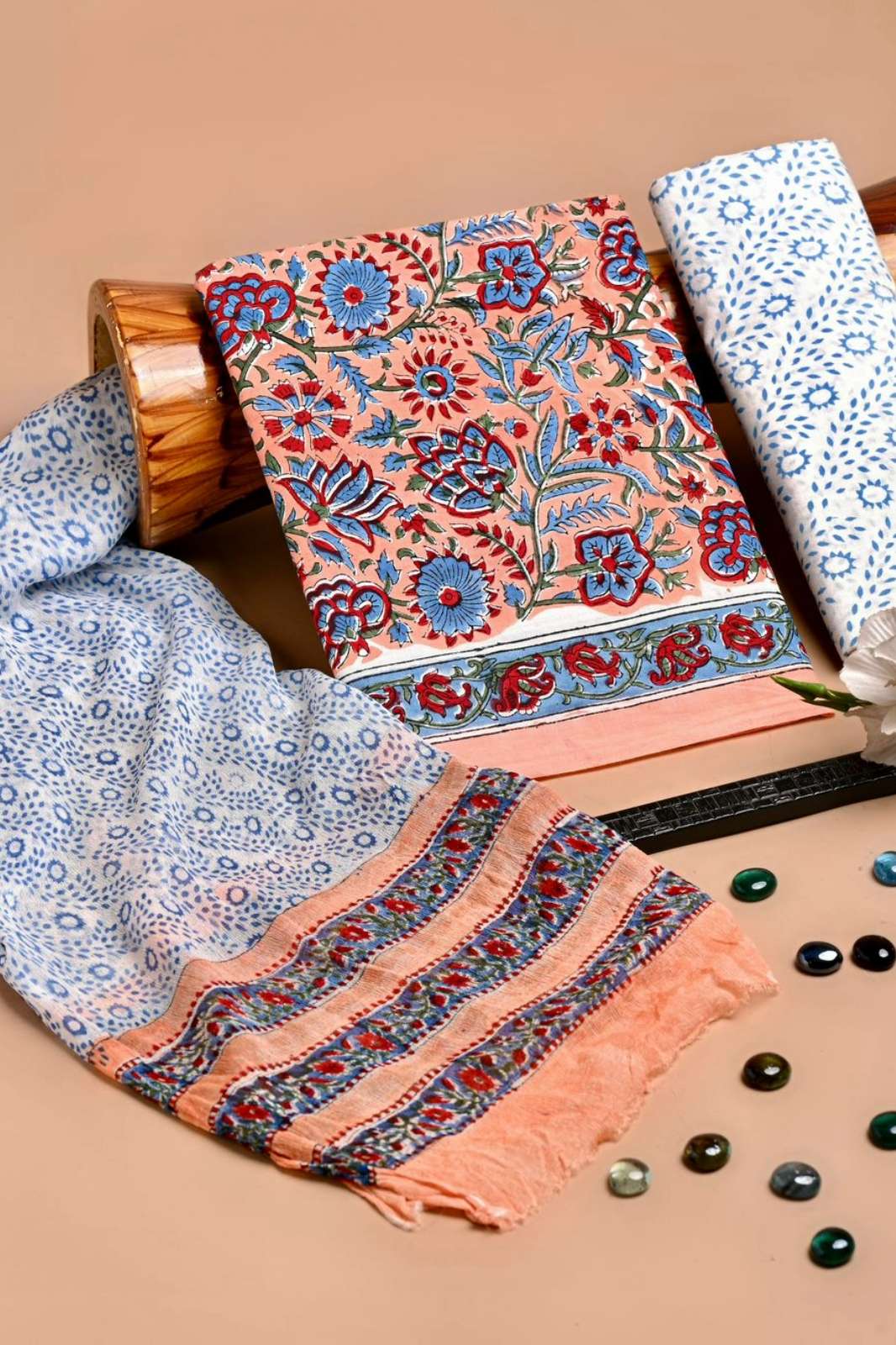 Shri Balaji Emporium RF14710 Bagru Hand Block Printed Pure Cotton Suits