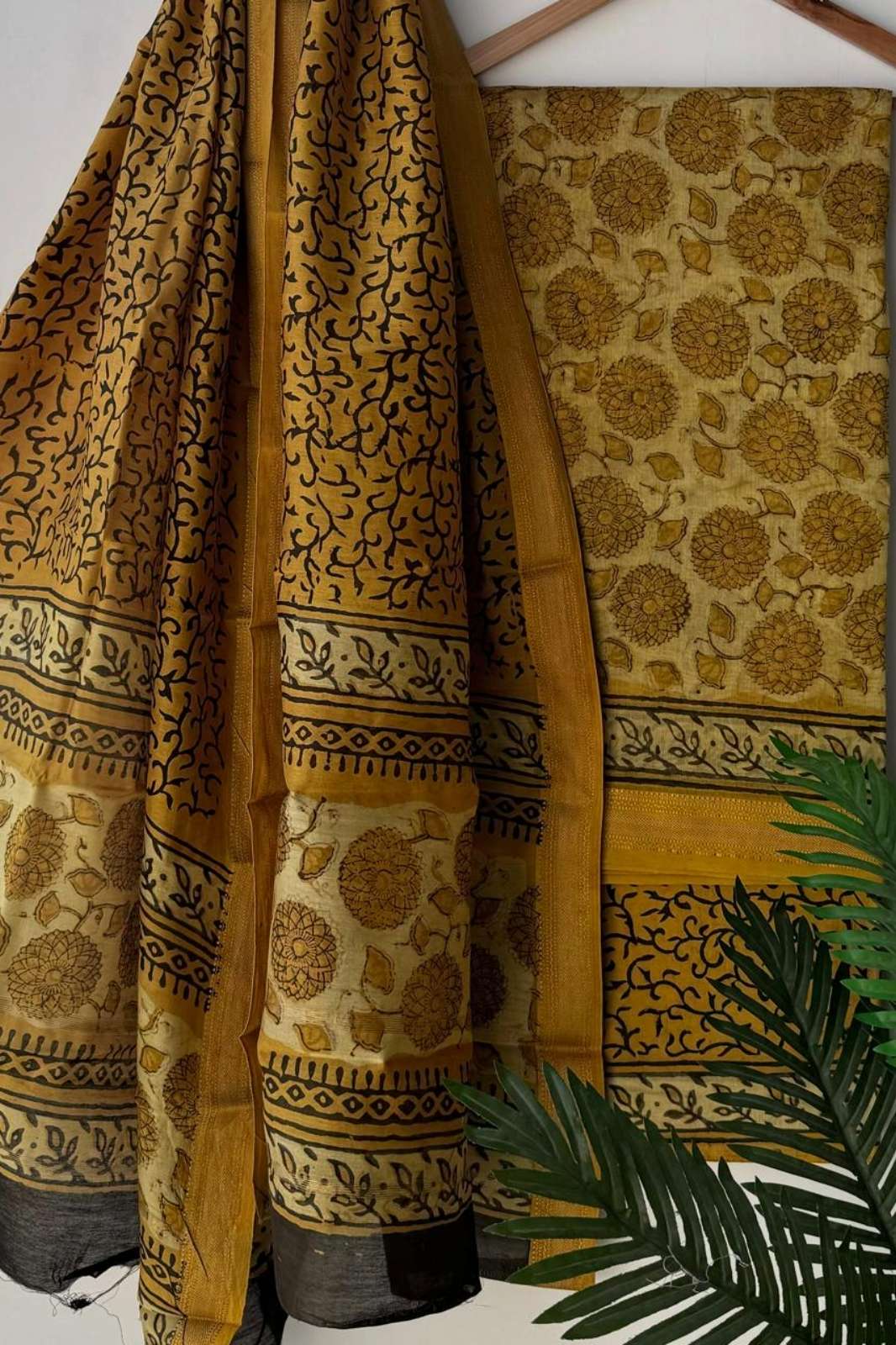 Shri Balaji Emporium RF14711 Bagru Hand Block Printed Maheshwari Silk Suits