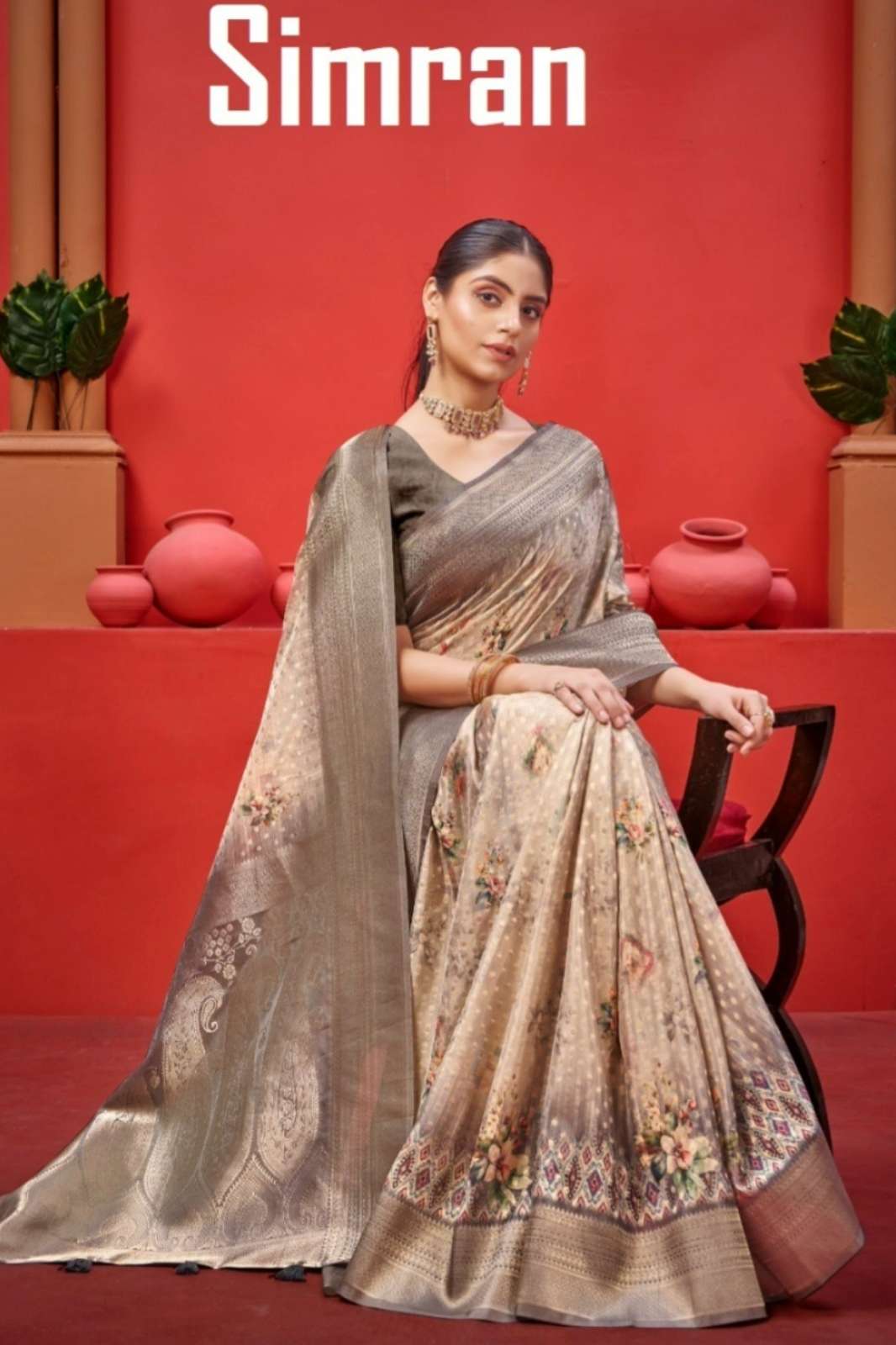 Shri Balaji Emporium Simran Georgette Rich Pallu Designer Saree