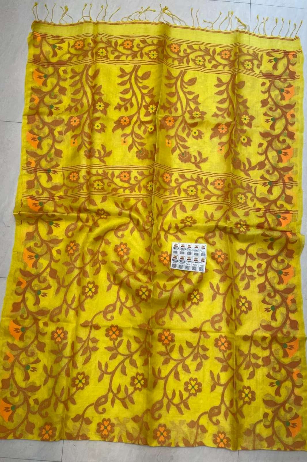 Shri Balaji Emporium T917w Authentic Pure Gachhi 2 Ply PL Weaving Tossor Jamdani Saree