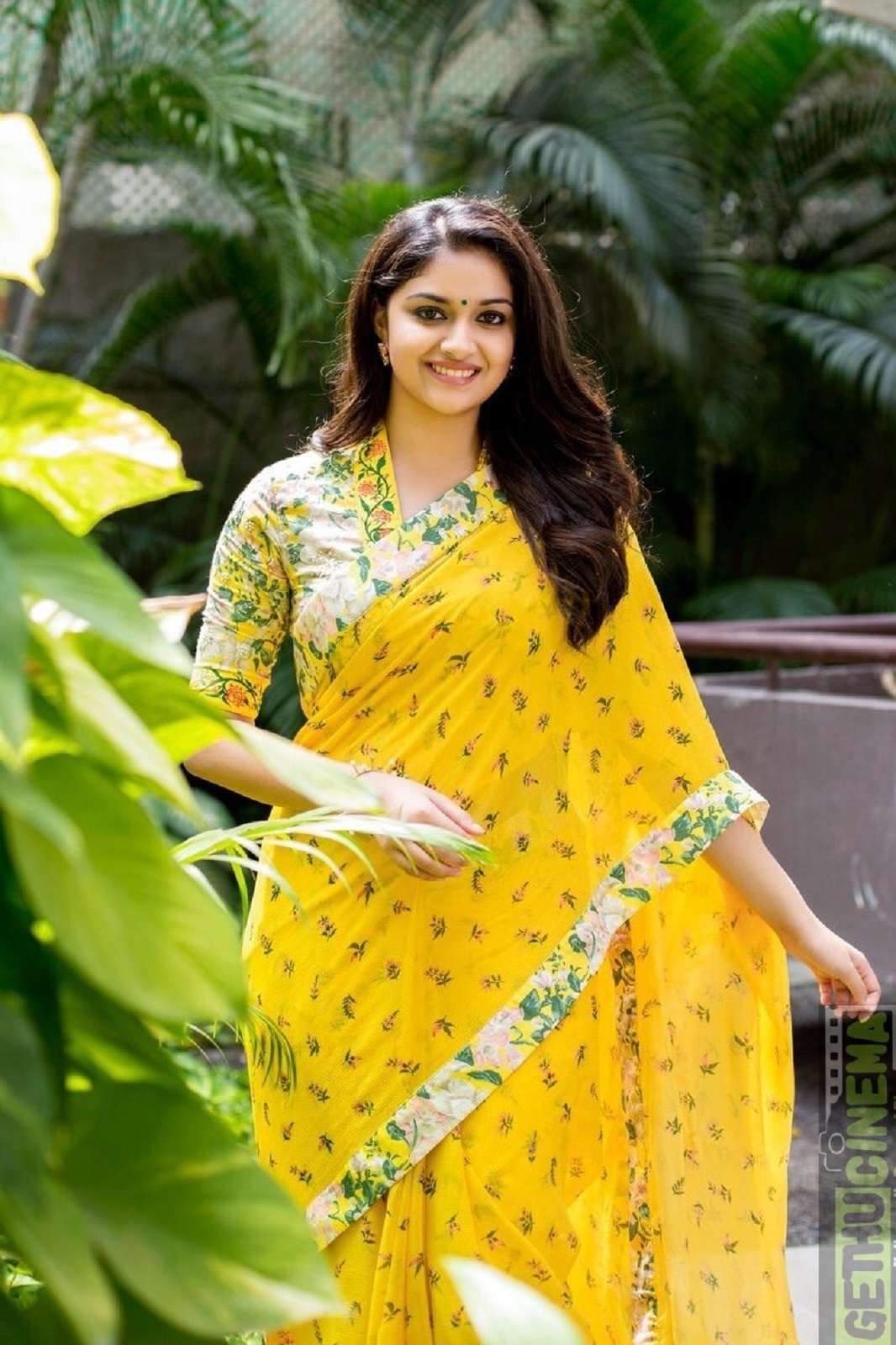 SHRI BALAJI KEERTY SURESH GEORGETTE YELLOW SAREE