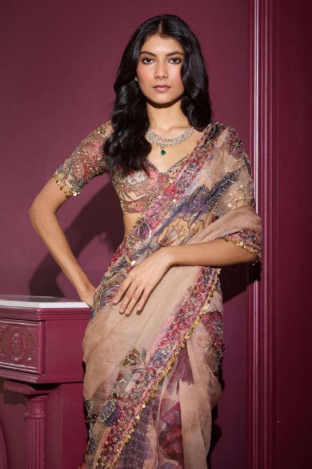 SHRI BALAJI KK SONIA GEORGETTE HANDWORKED SAREES