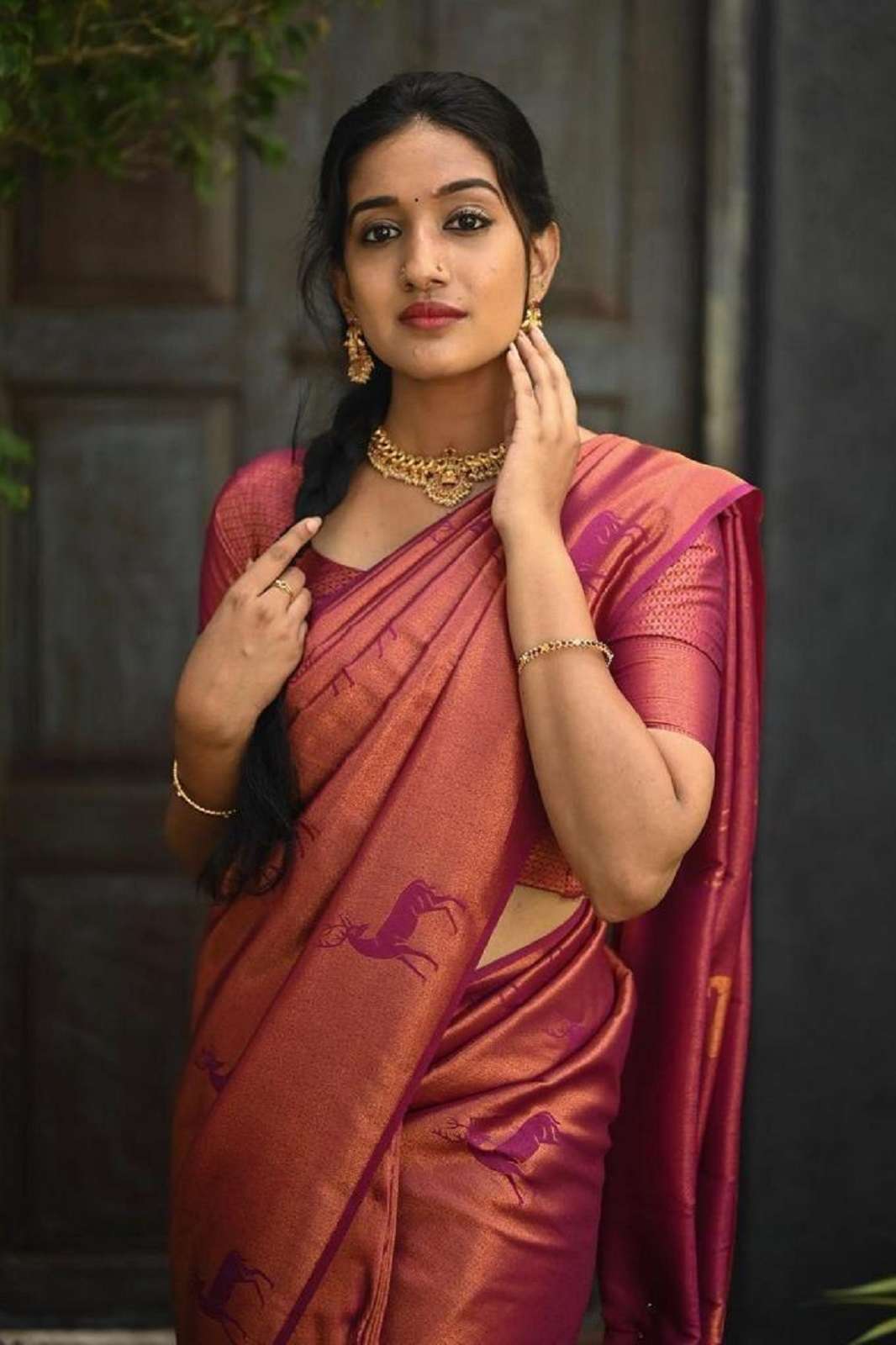 SHRI BALAJI KP 4096 SOFT LICHI SILK RICH PALLU SAREES
