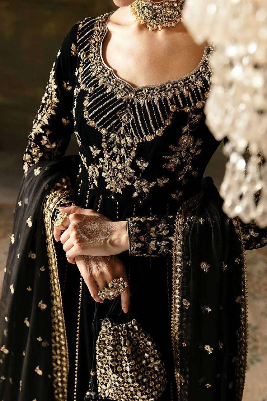 SHRI BALAJI LC 1220 READY TO WEAR BLACK ANARKALI GOWNS