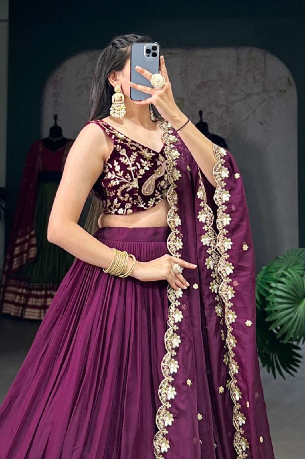 SHRI BALAJI LNB 1431 ORGANZA EMBROIDERED LEHENGAS