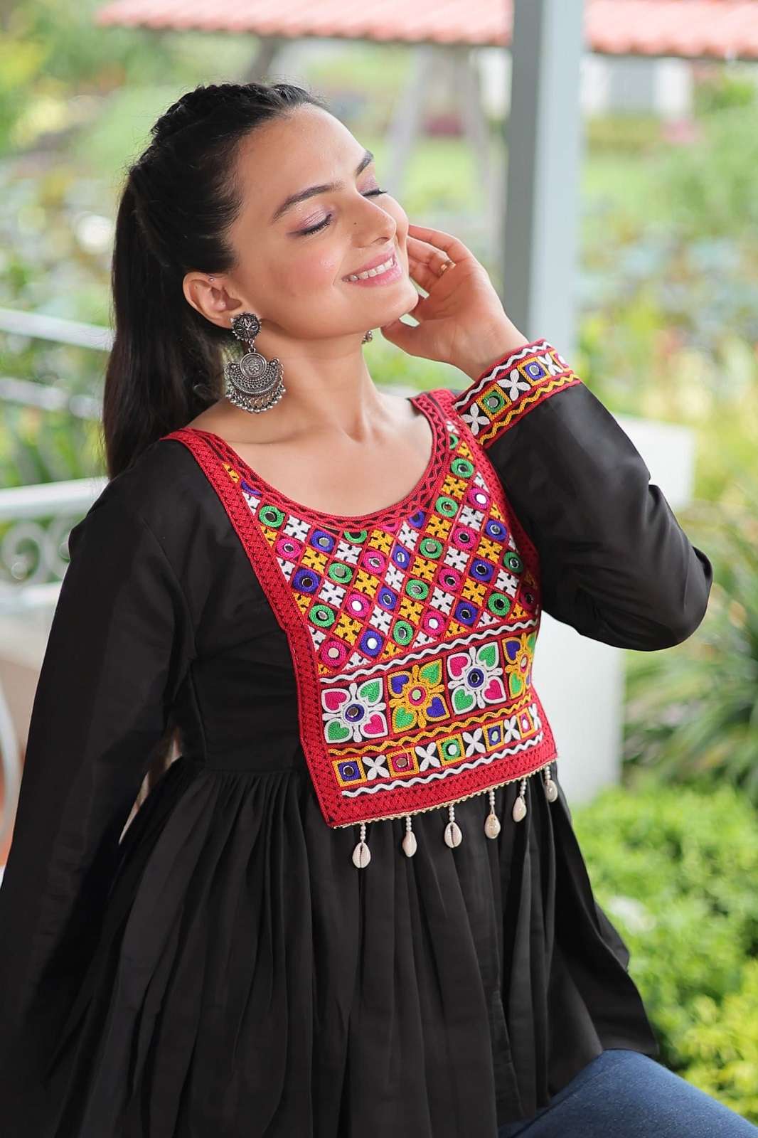 SHRI BALAJI LW 9254 ROMAN SILK READY TO WEAR TOPS
