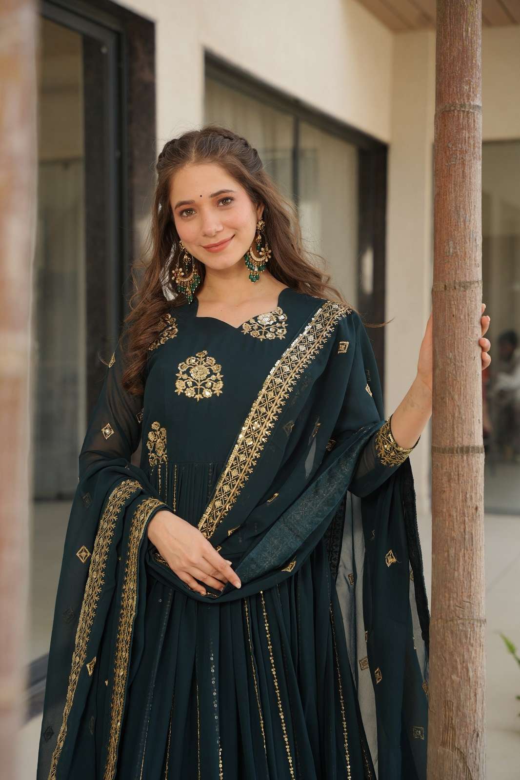 SHRI BALAJI LW 9262 GEORGETTE READY TO WEAR GOWNS