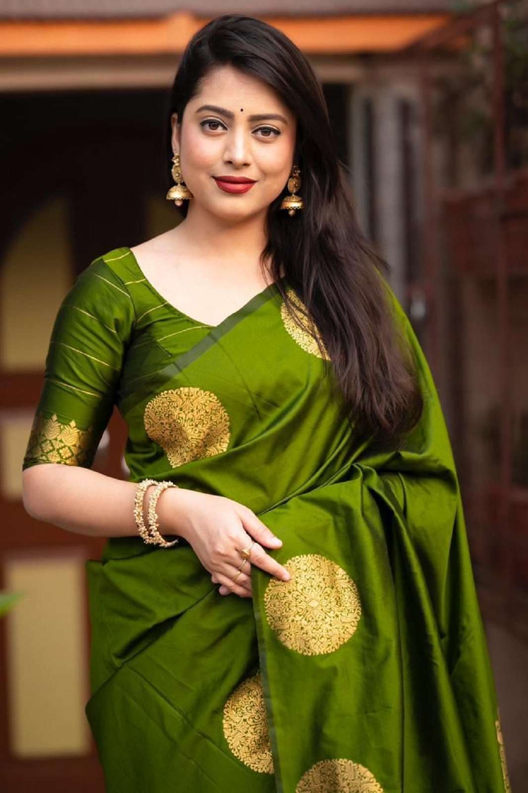 SHRI BALAJI MF 1740 SOFT LICHI SILK RICH PALLU SAREES