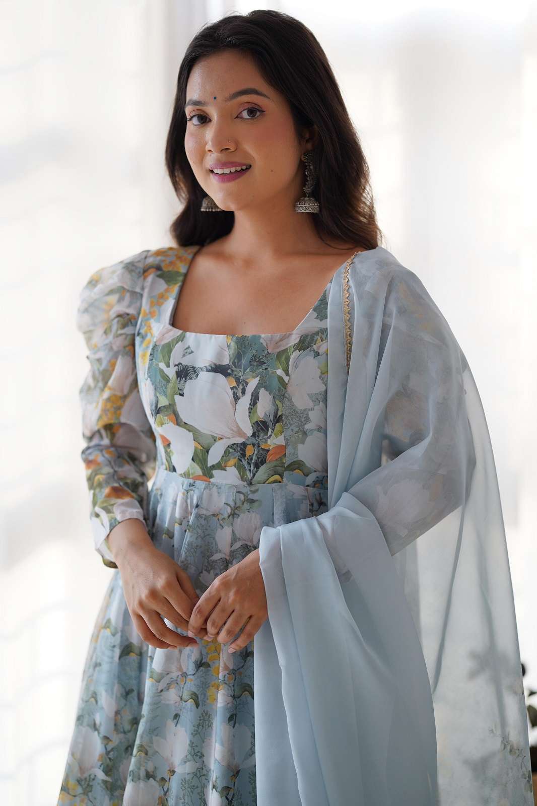 SHRI BALAJI NKB 57 SILK READY TO WEAR ANARKALI GOWNS