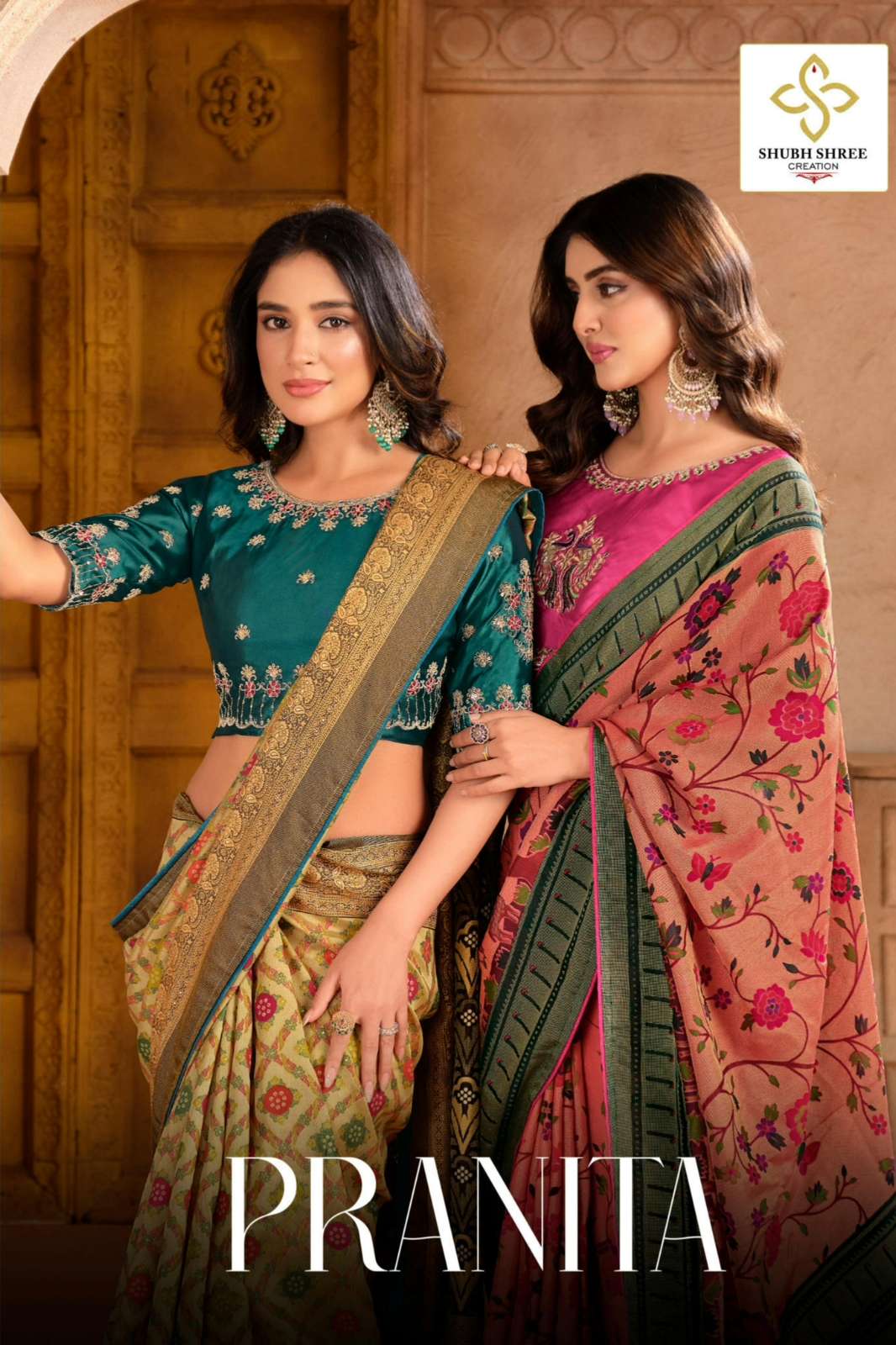 SHUBH SHREE PRANITA FORMAL WEAR DESIGNER SILK SAREE