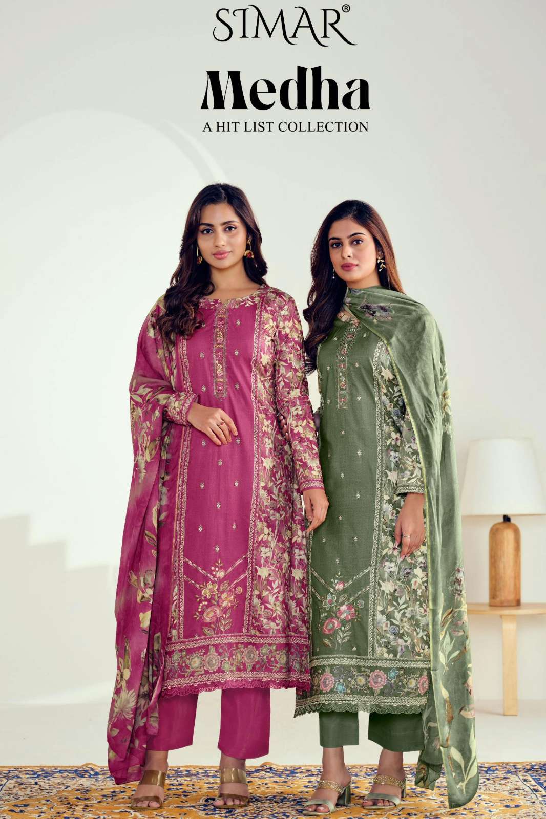 SIMAR MEDHA 9225 Model Muslin Digital Printed Suit With Embroidery Work