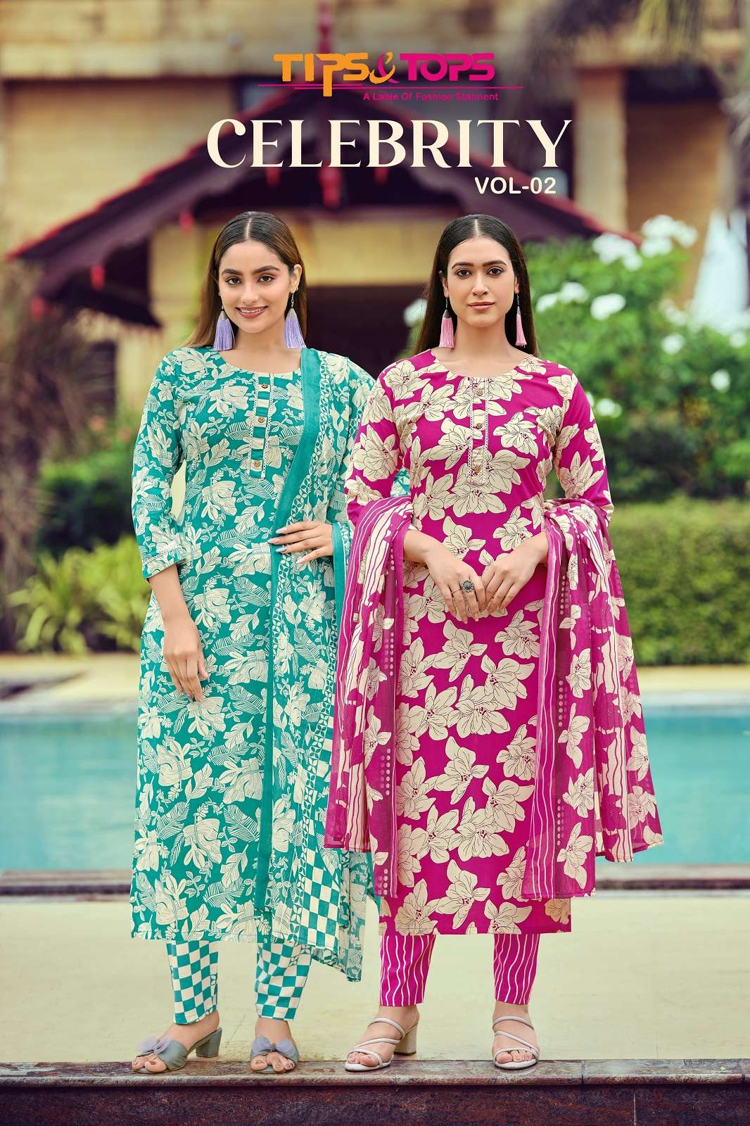 TIPS & TOPS CELEBRITY VOL 2 RAYON PRINTED KURTIES