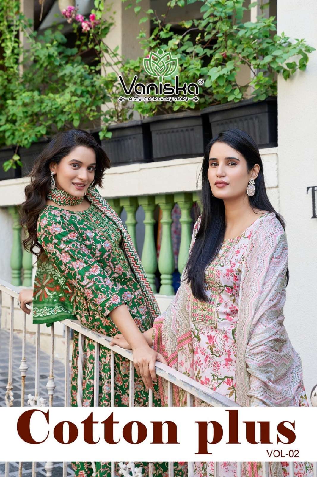 VANISKA COTTON PLUS VOL 2 ANARKALI STYLE READY TO WEAR KURTIES