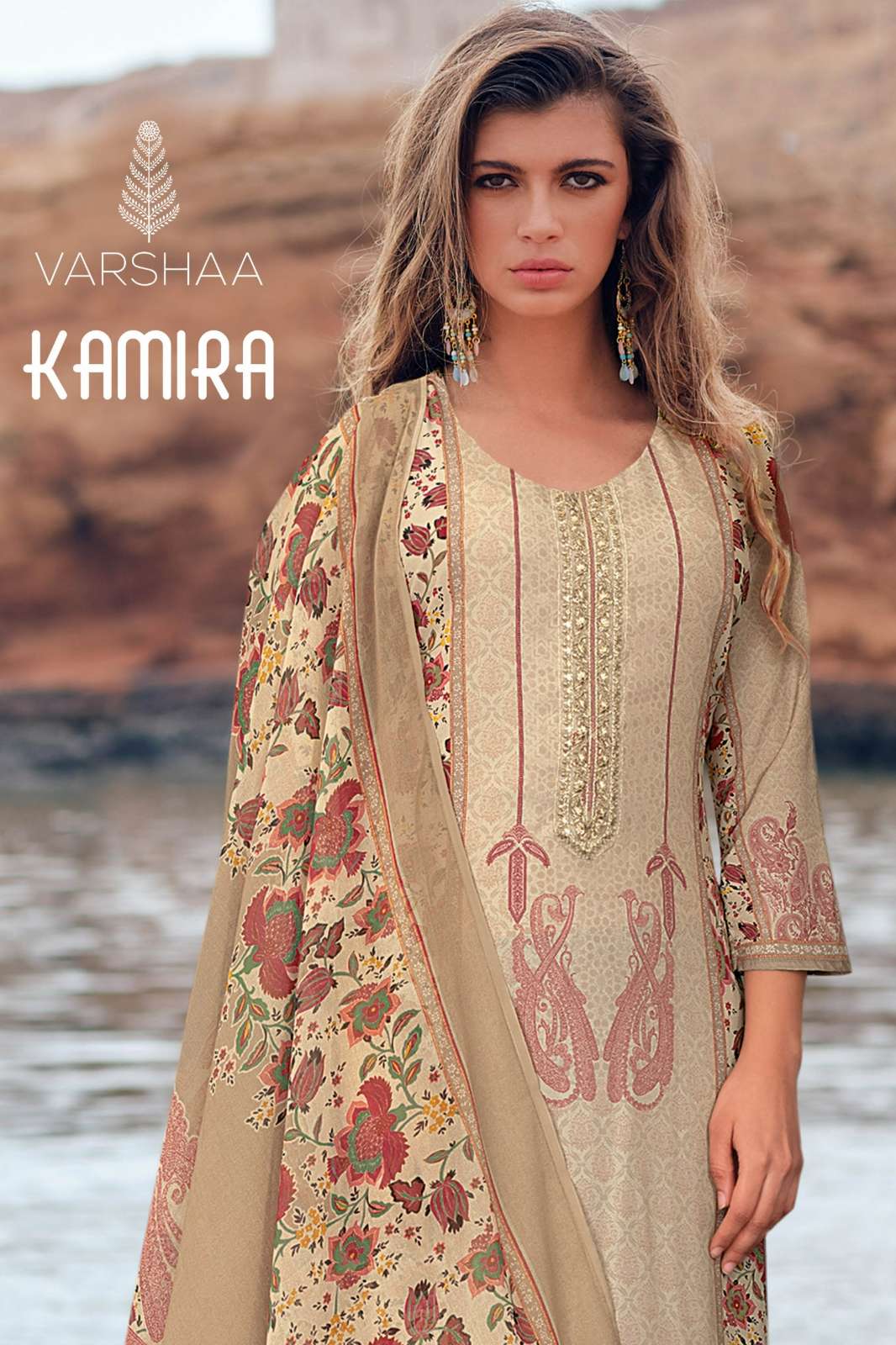 VARSHAA KAMIRA MODAL SATIN DIGITALLY PRINTED SUIT WITH FANCY WORK
