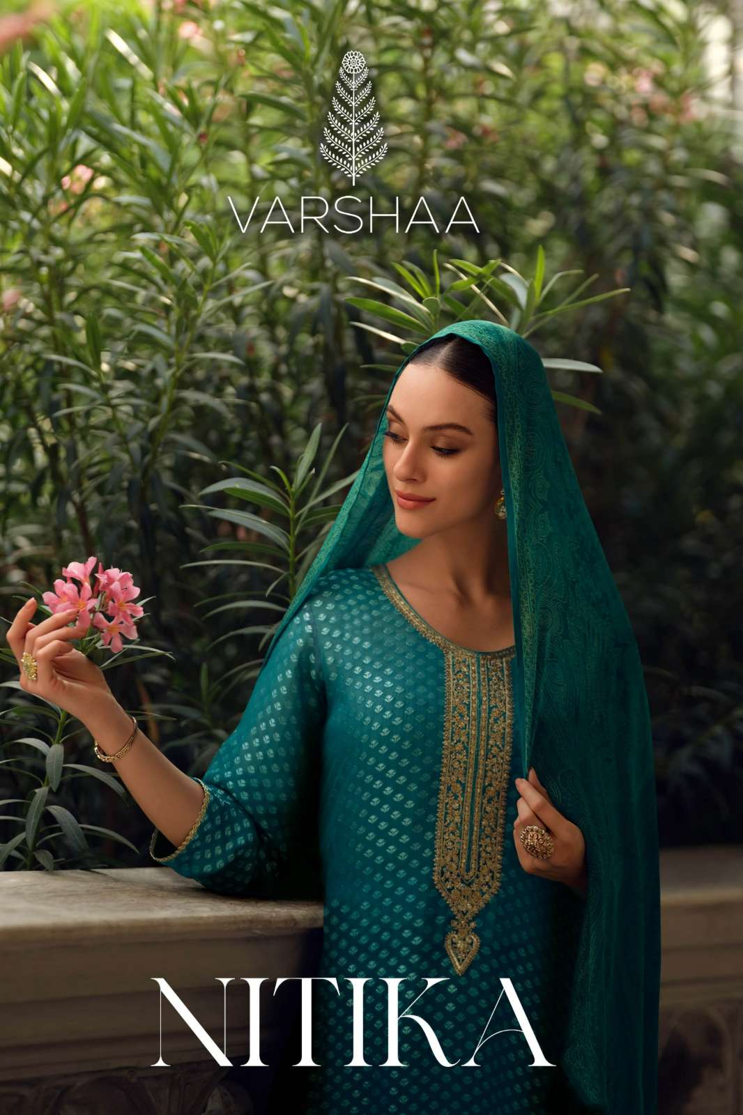 VARSHAA NITIKA VISCOSE GEORGETTE WOVEN SUIT WITH EMBROIDERY 