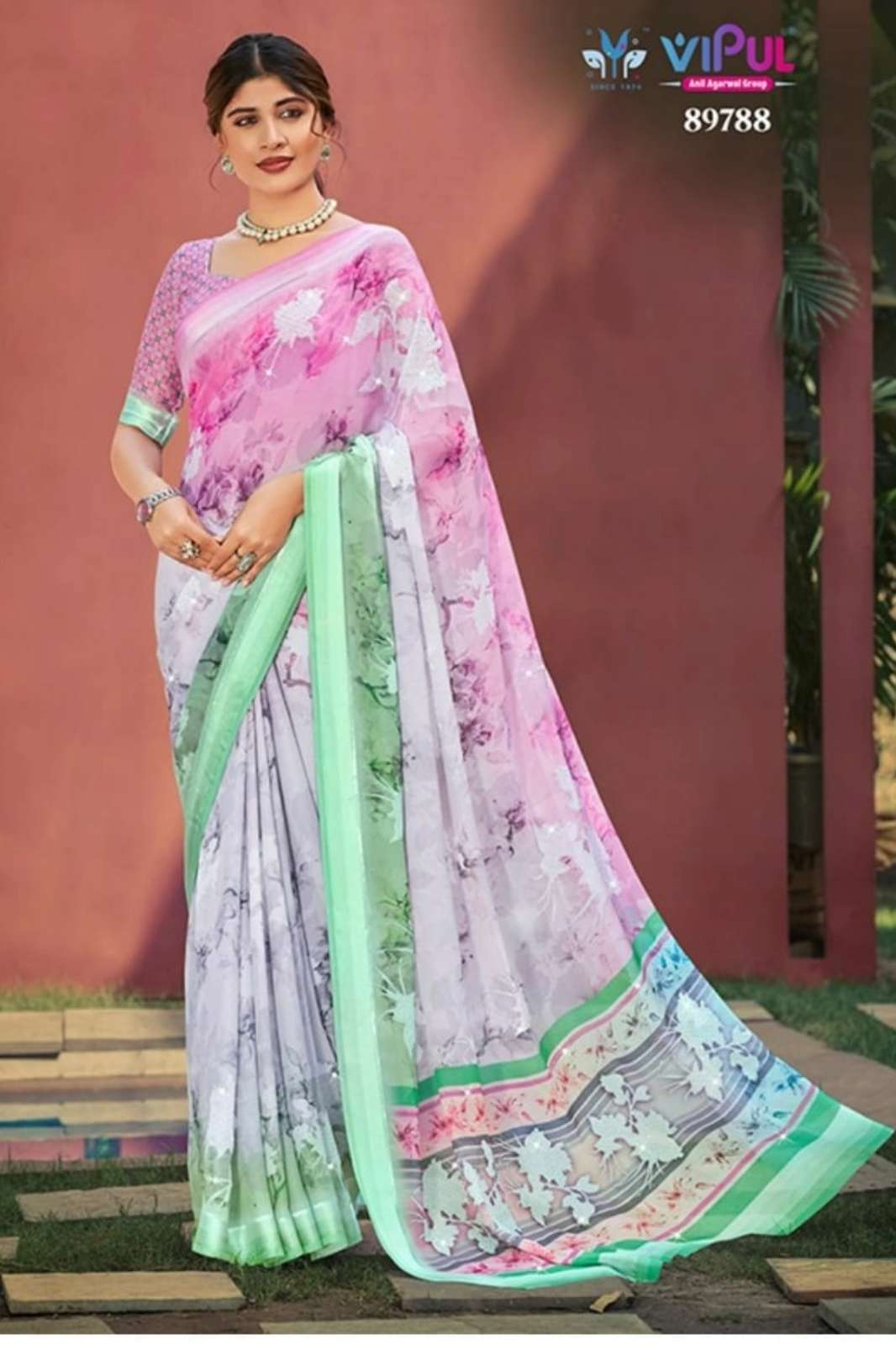Vipul EMIRAH Formal Wear Dola Moss Designer Saree