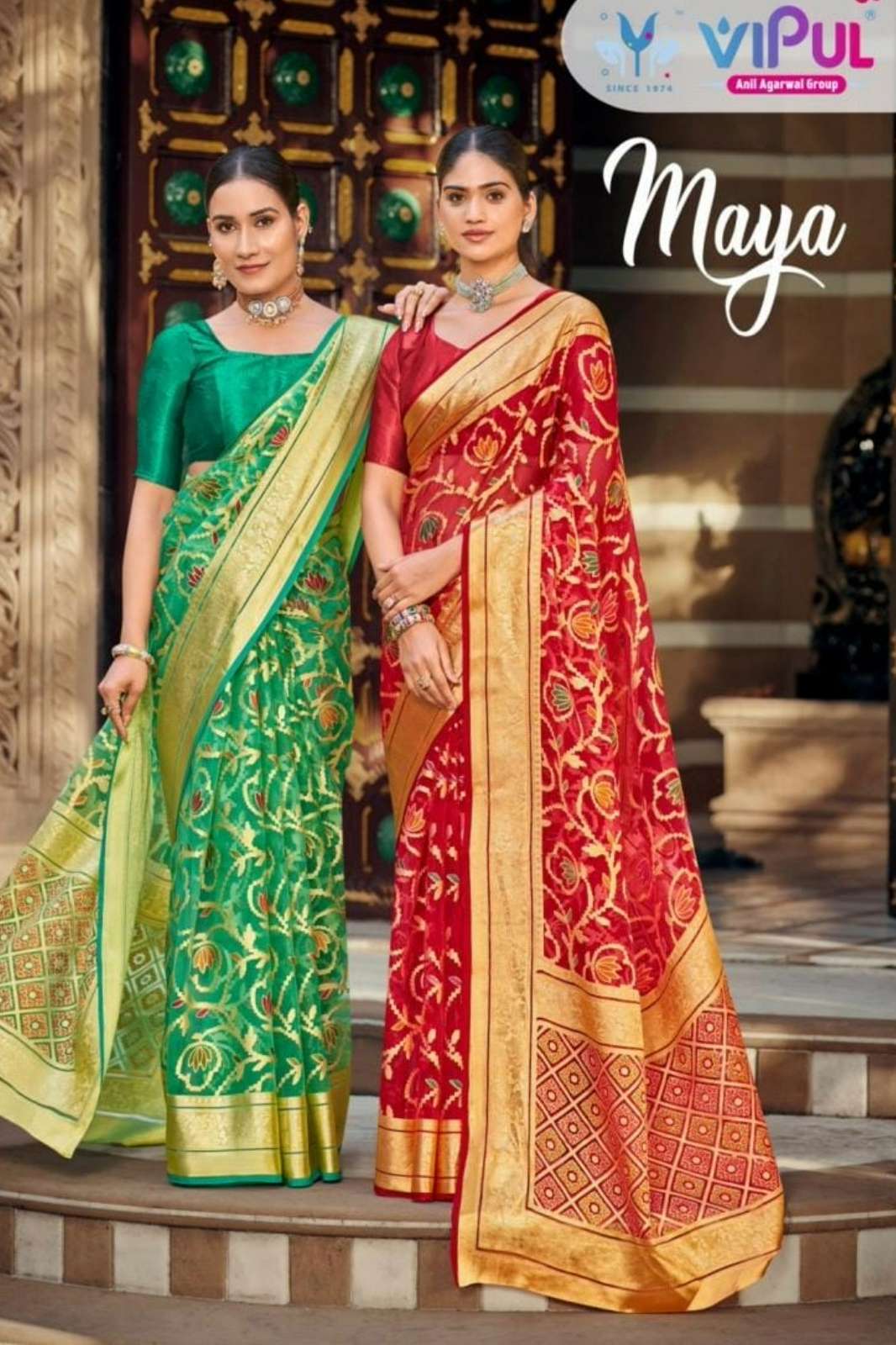 Vipul Maya Designer Brasso Saree for Women