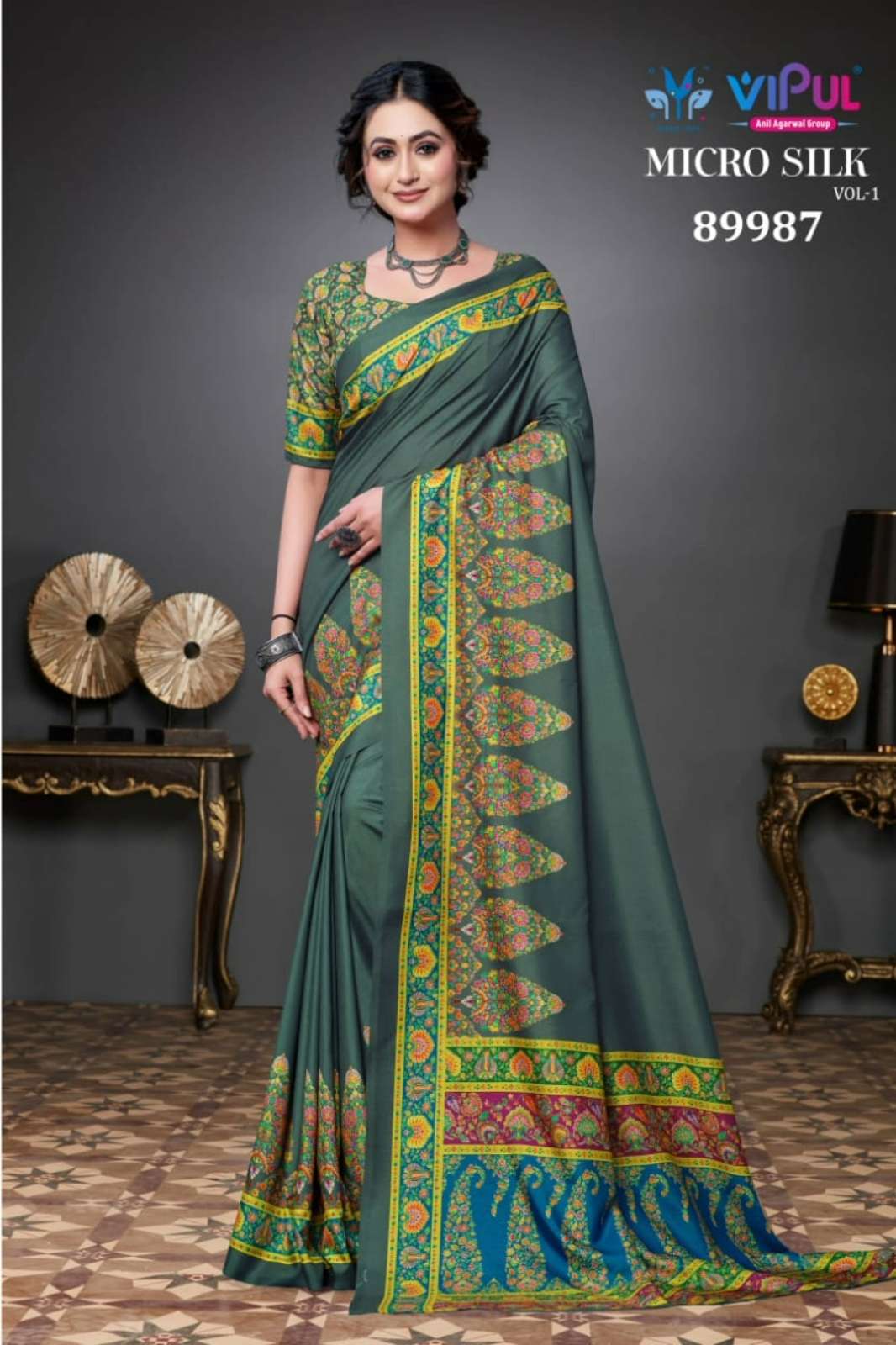 Vipul Micro silk vol 01 Digital Designer Soft Silk Saree