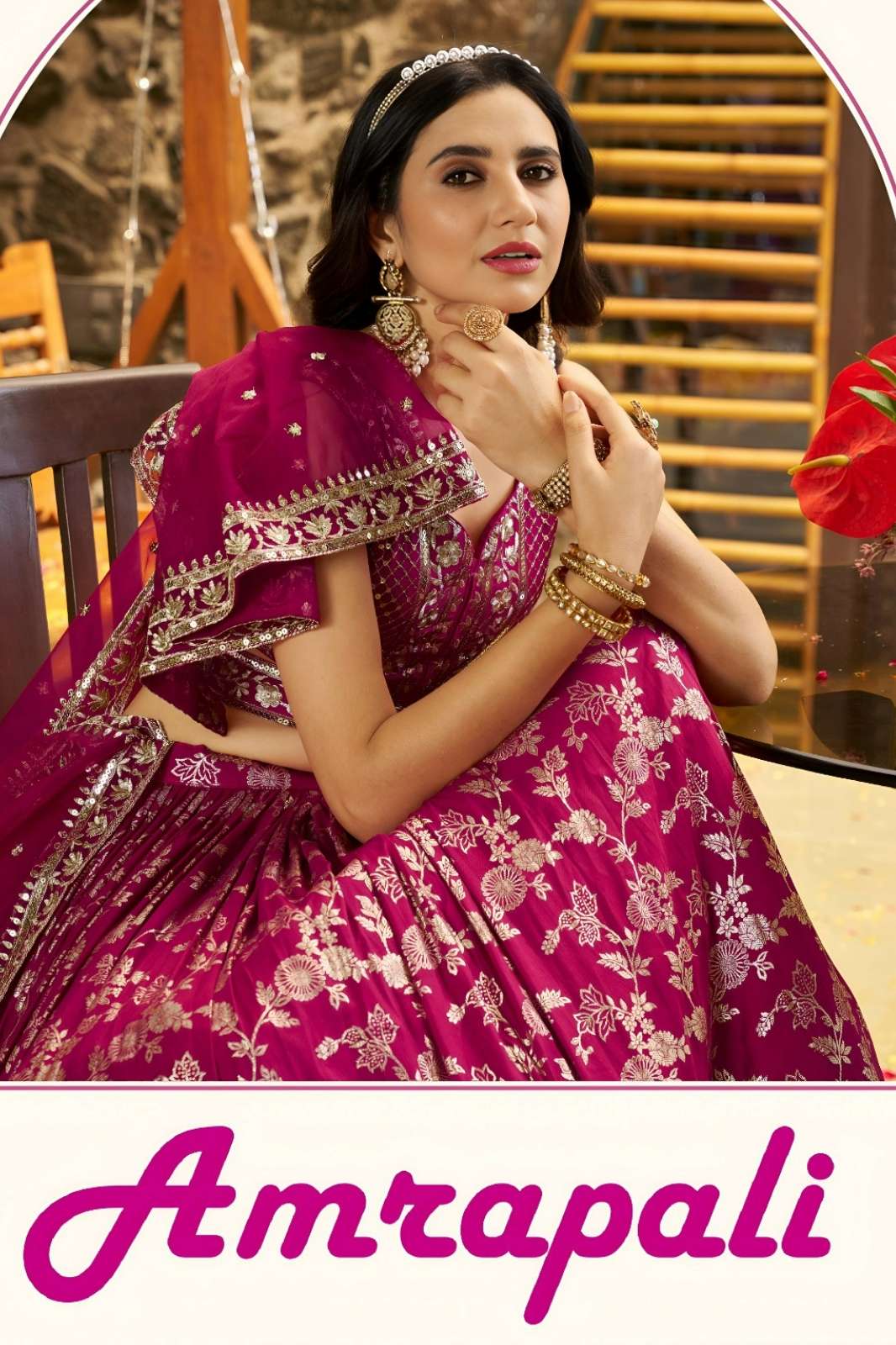 Zeel AMRAPALI Dola Silk jacquard Designer Lehenga Choli