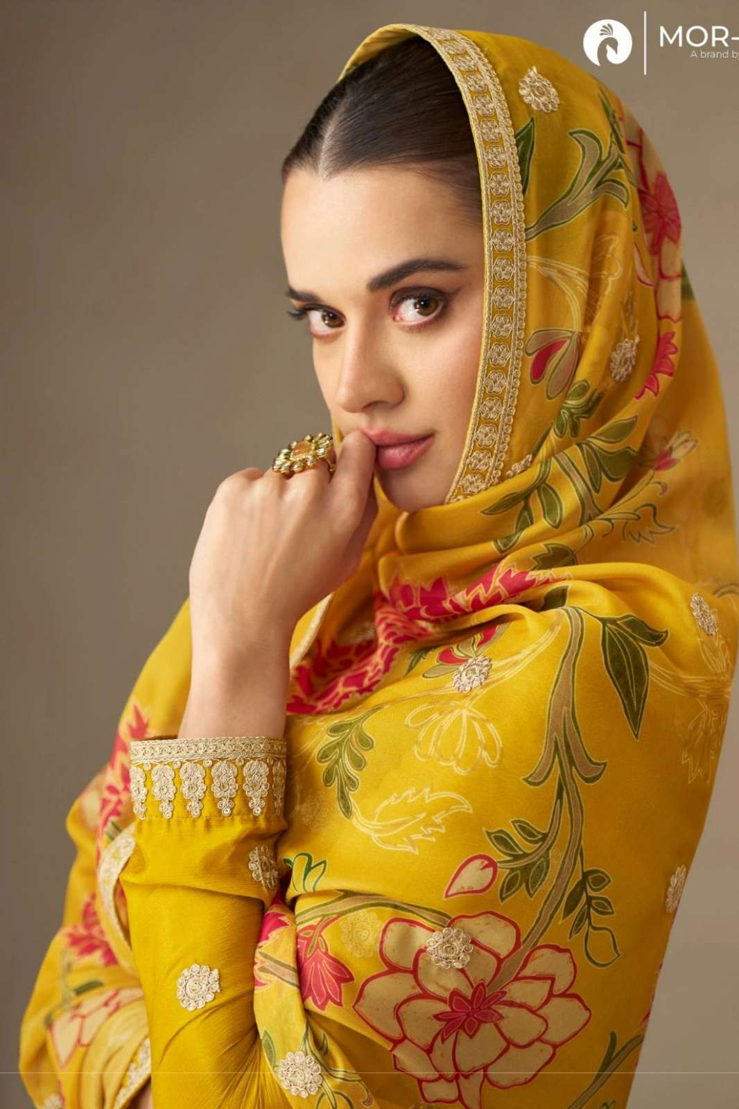 Aashirwad ANMOL Ready to Wear Premium Chinon Silk Embroidered Anarkali Suit