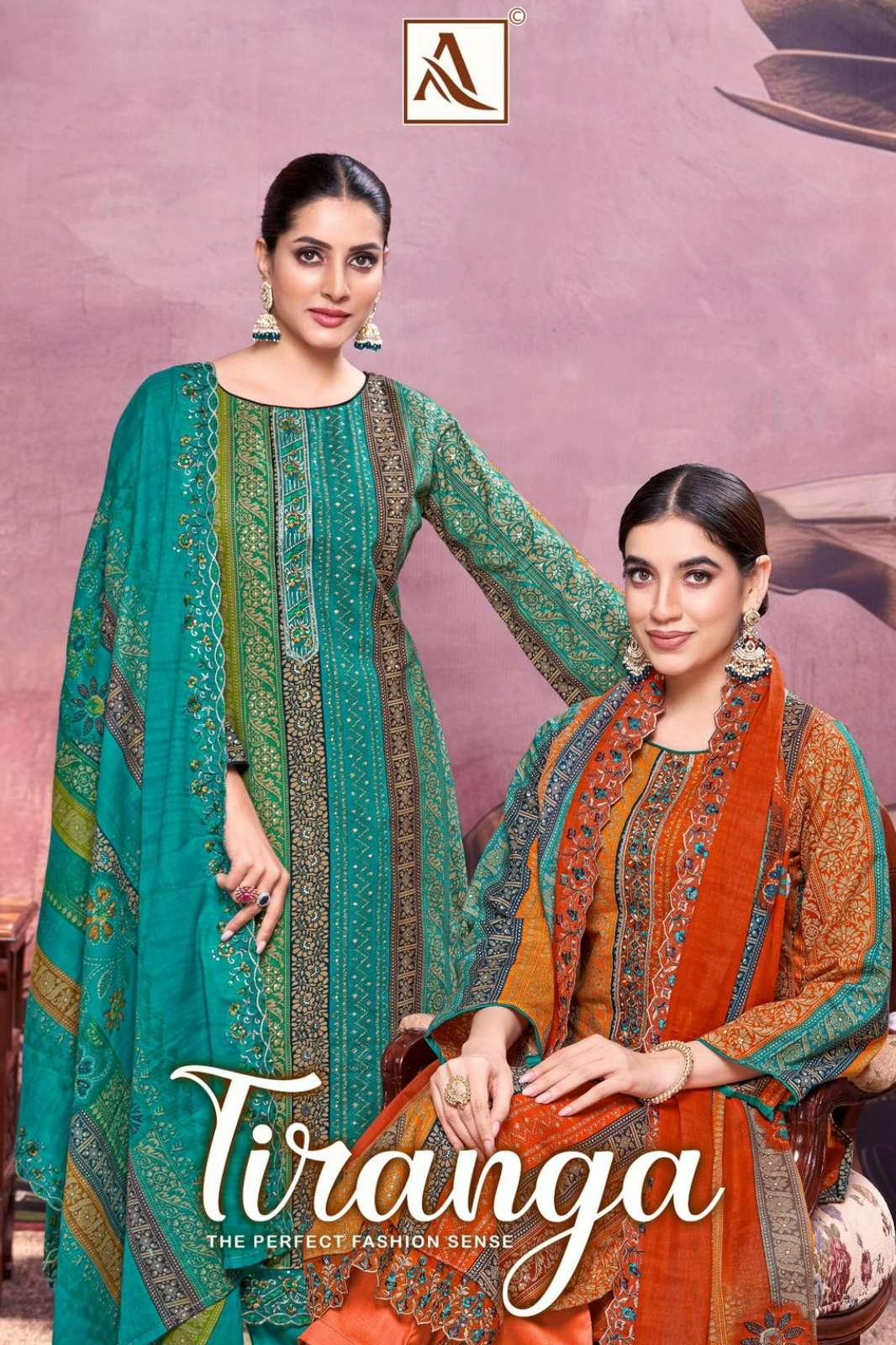 Alok Suit TIRANGA Cambric Cotton Suit with Fancy Embroidery Work