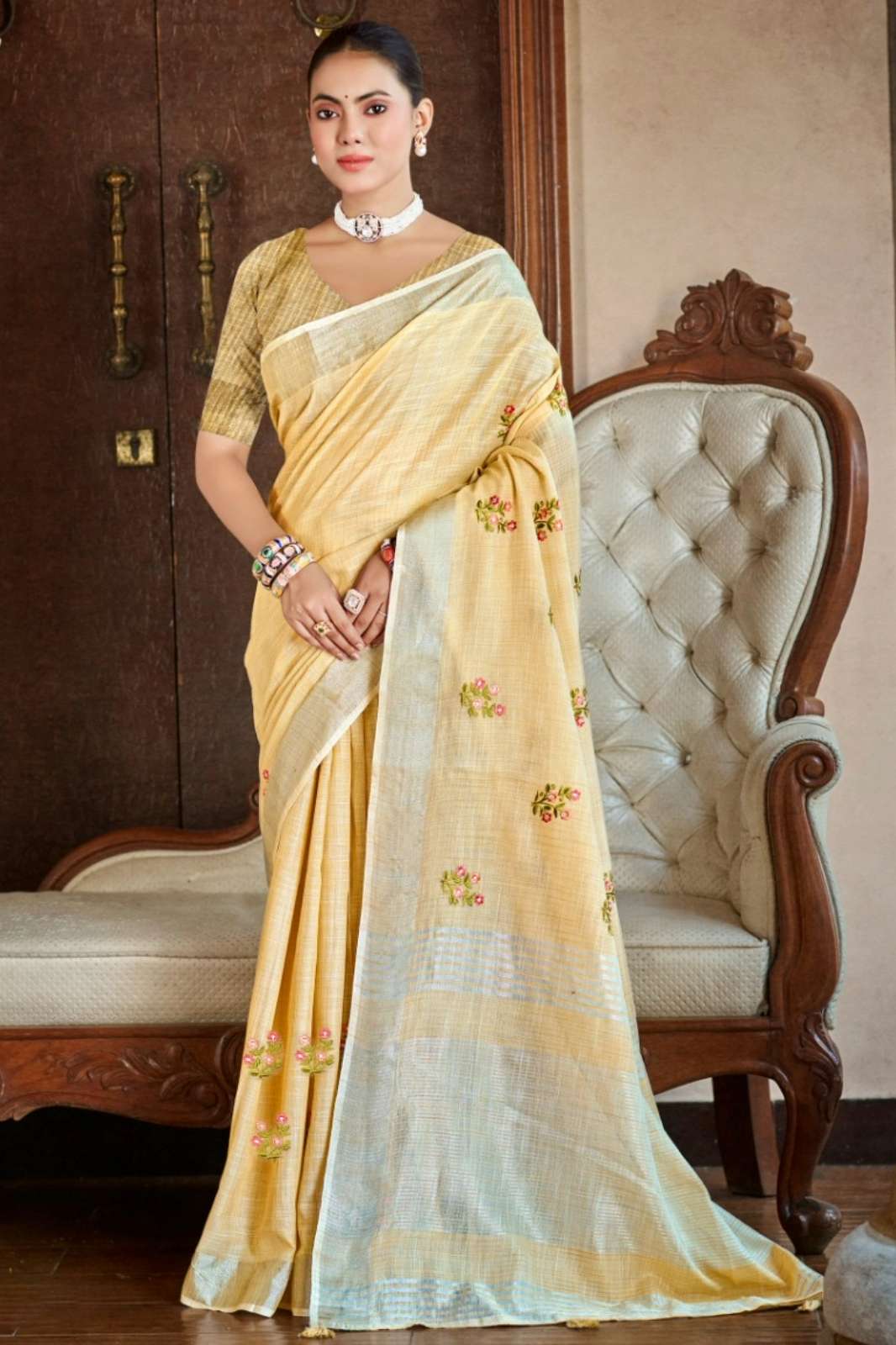 Bunawat Galaxy Lilan Work Designer Fancy Saree