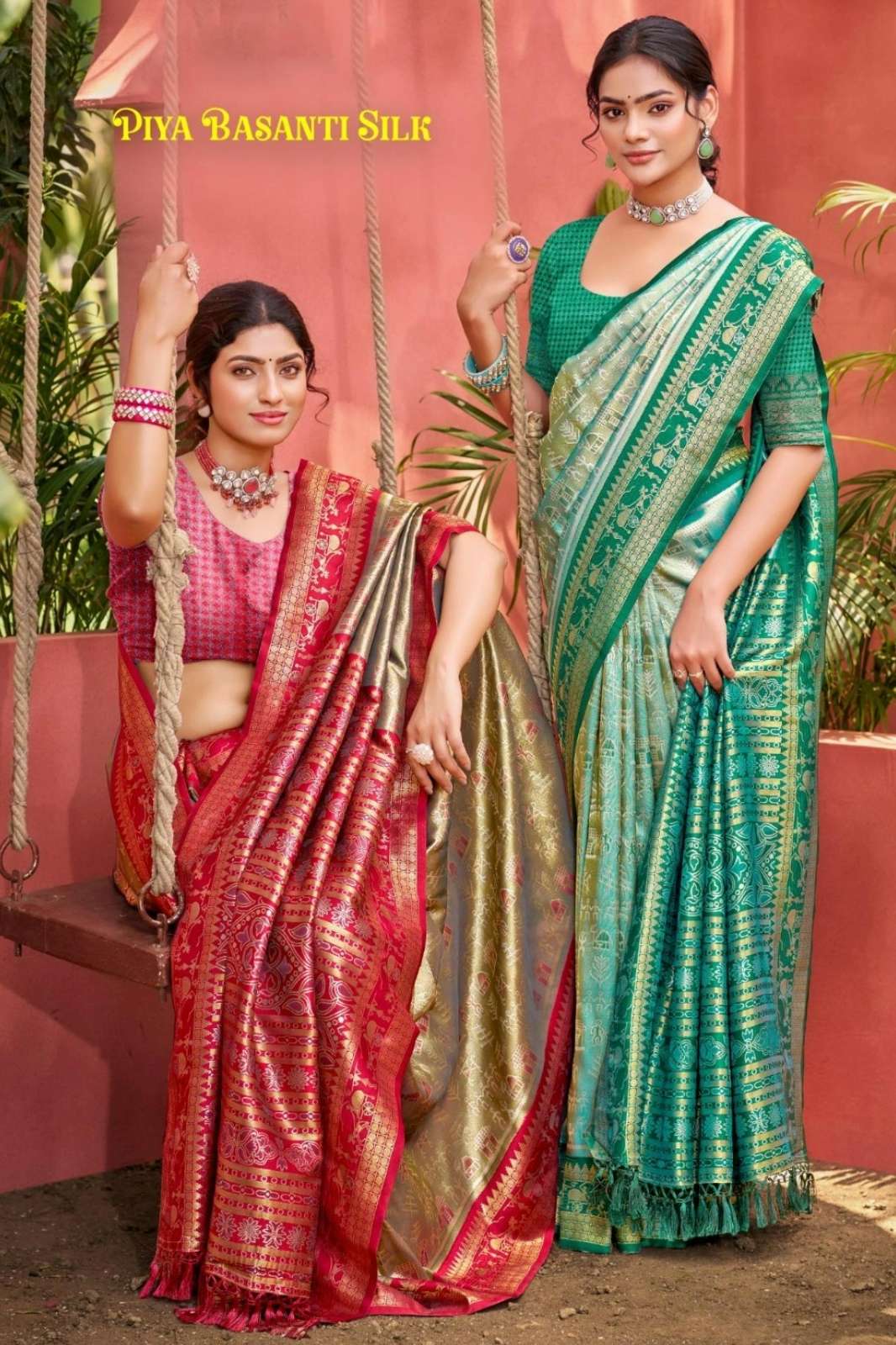 Bunawat Piya Basanti Silk 1001 To 1006 Kanjivaram Silk Saree