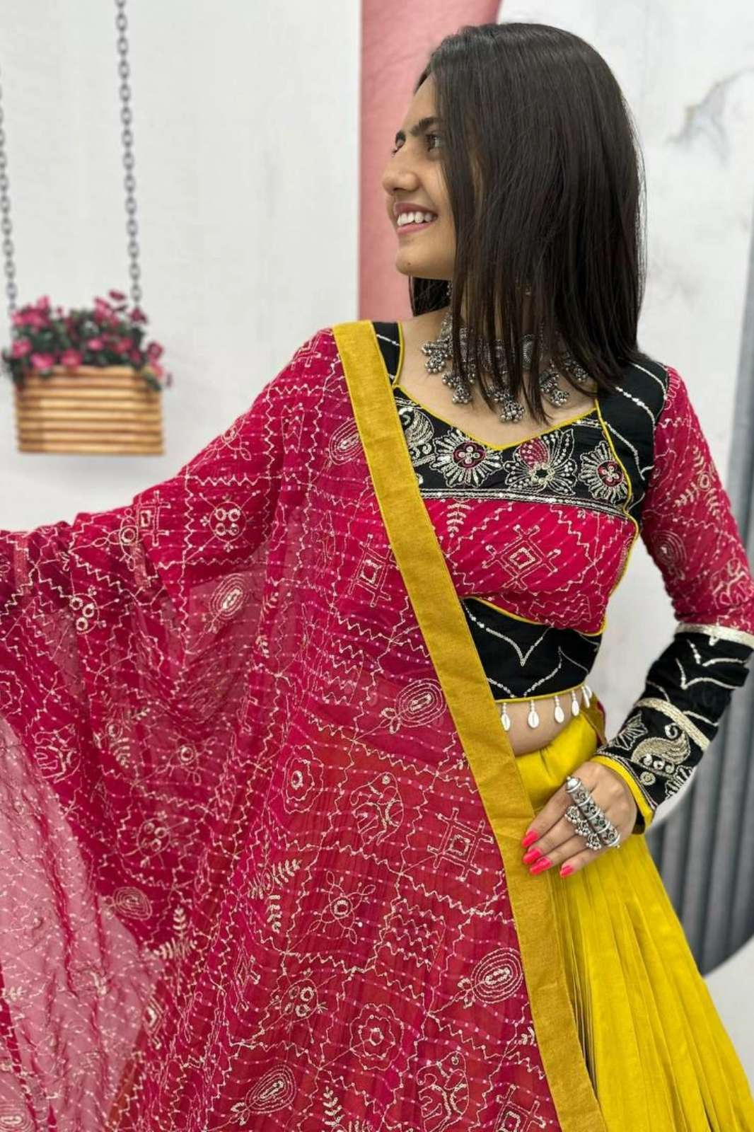 Crazy Cloths 264 Navratri Special Rayon Cotton Lehenga Choli