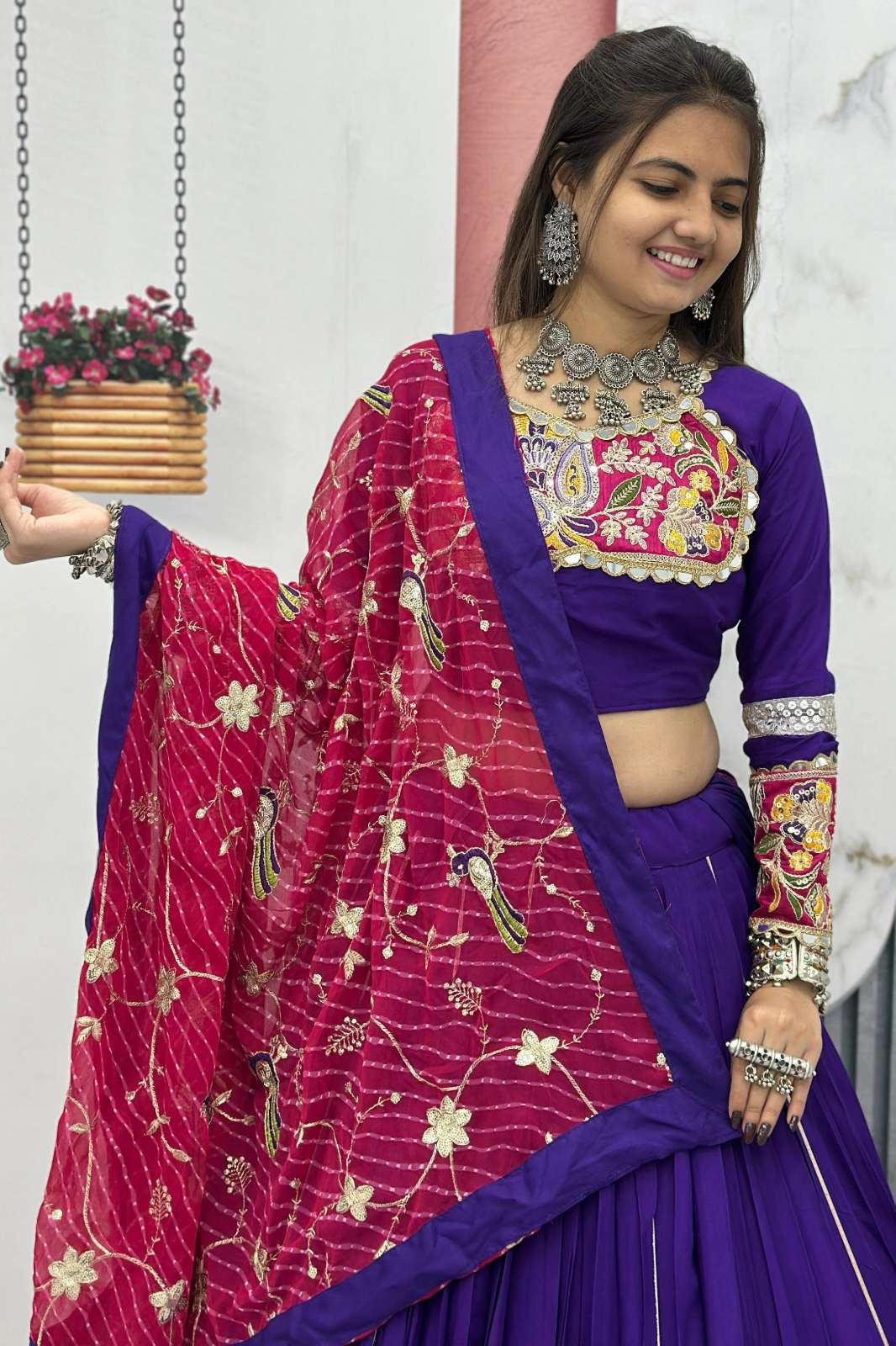 CRAZY CLOTHS 271 COLOUR’S NAVRATRI SPECIAL PURE COTTON LEHENGA CHOLI