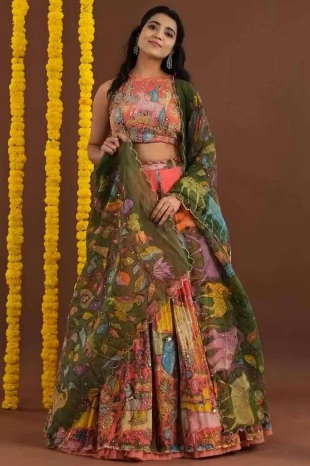 CRAZY CLOTHS 467 FESTIVAL COTTON KALAMKARI LEHENGA CHOLI