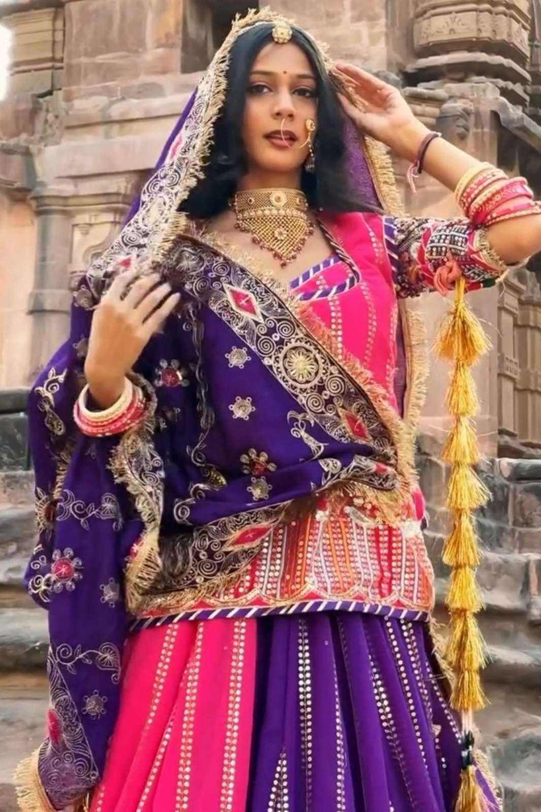 CRAZY CLOTHS 530 FAUX GEORGETTE DARBARI POSHAK