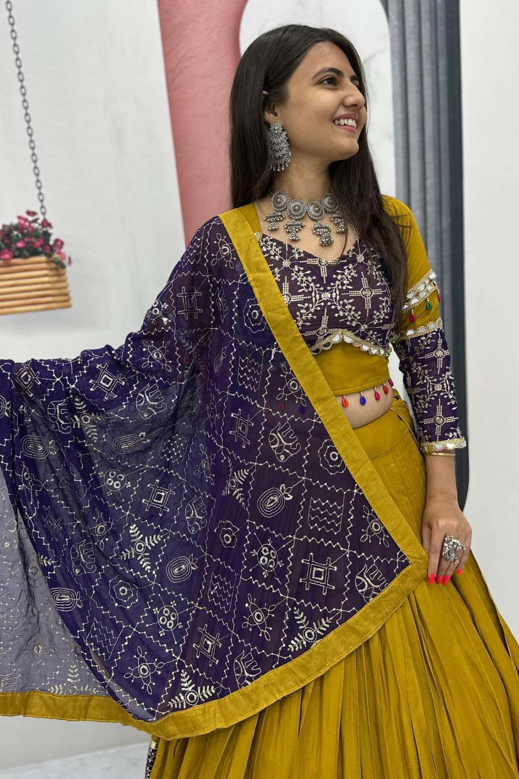CRAZY CLOTHS TAPI 263 NAVRATRI SPECIAL PURE COTTON LEHENGA CHOLI