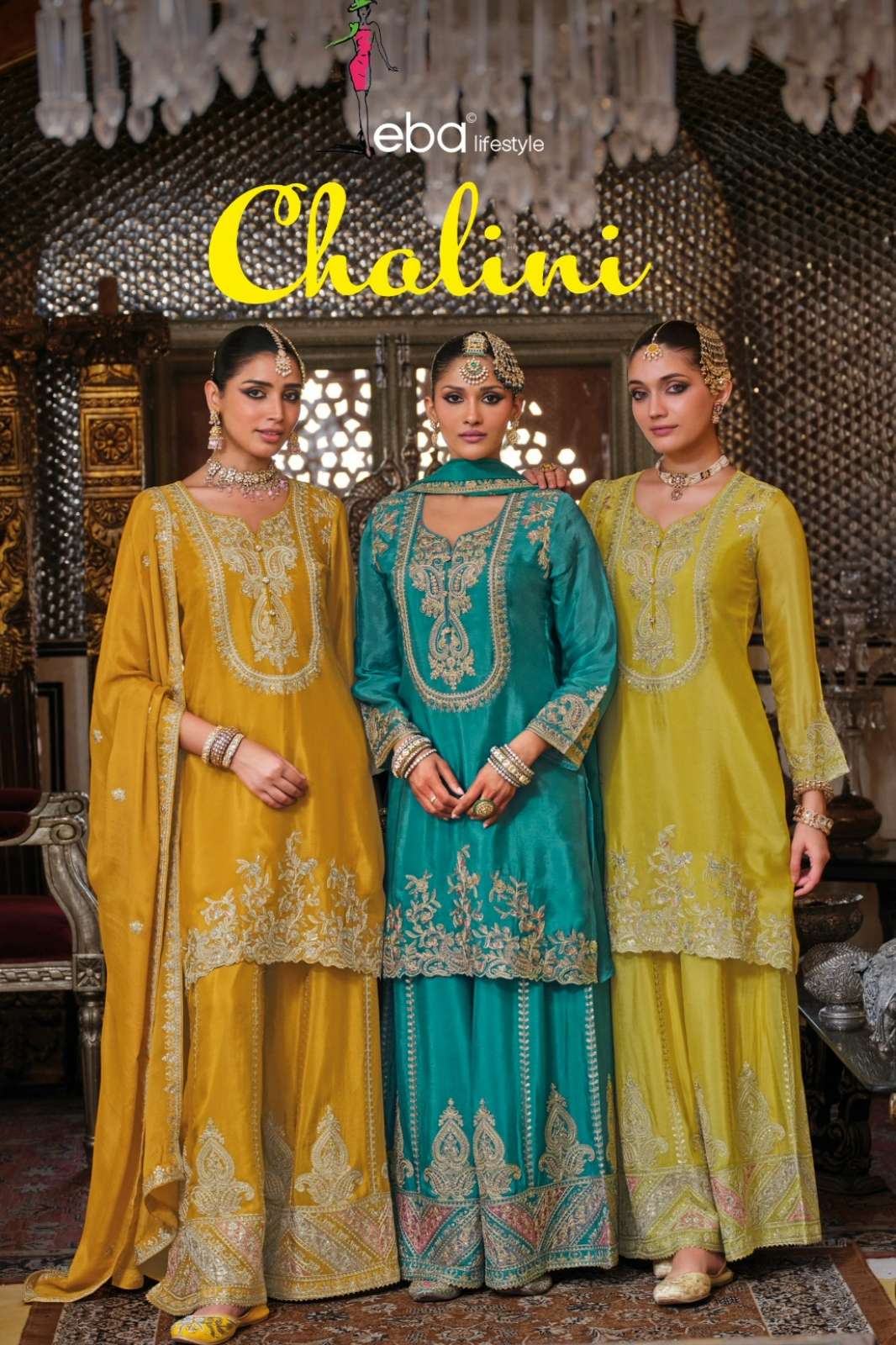 Eba Chalini Ready to Wear Chinon Salwar Suit With Embroidery work